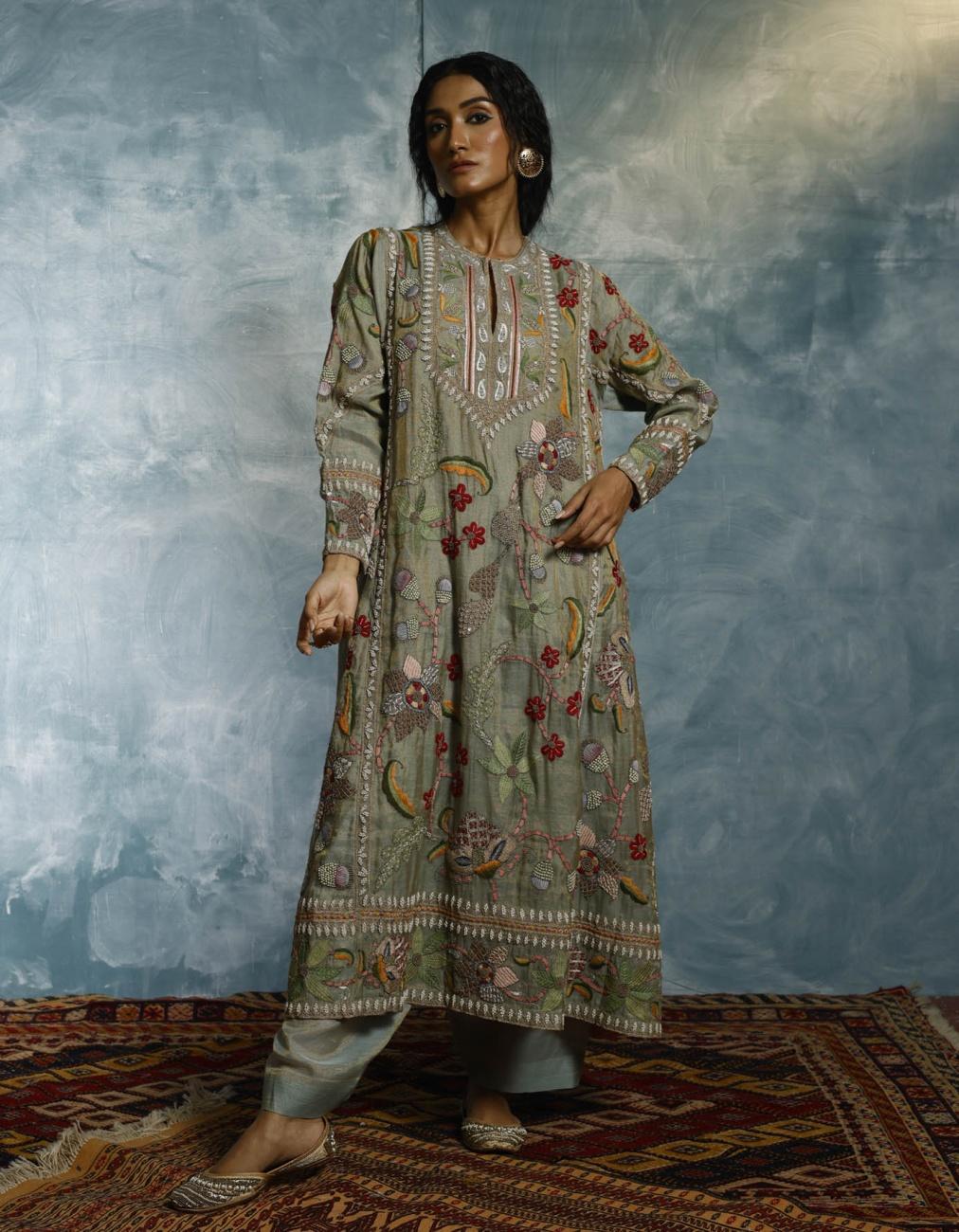 Armani Cool Blue Kurta With Pants