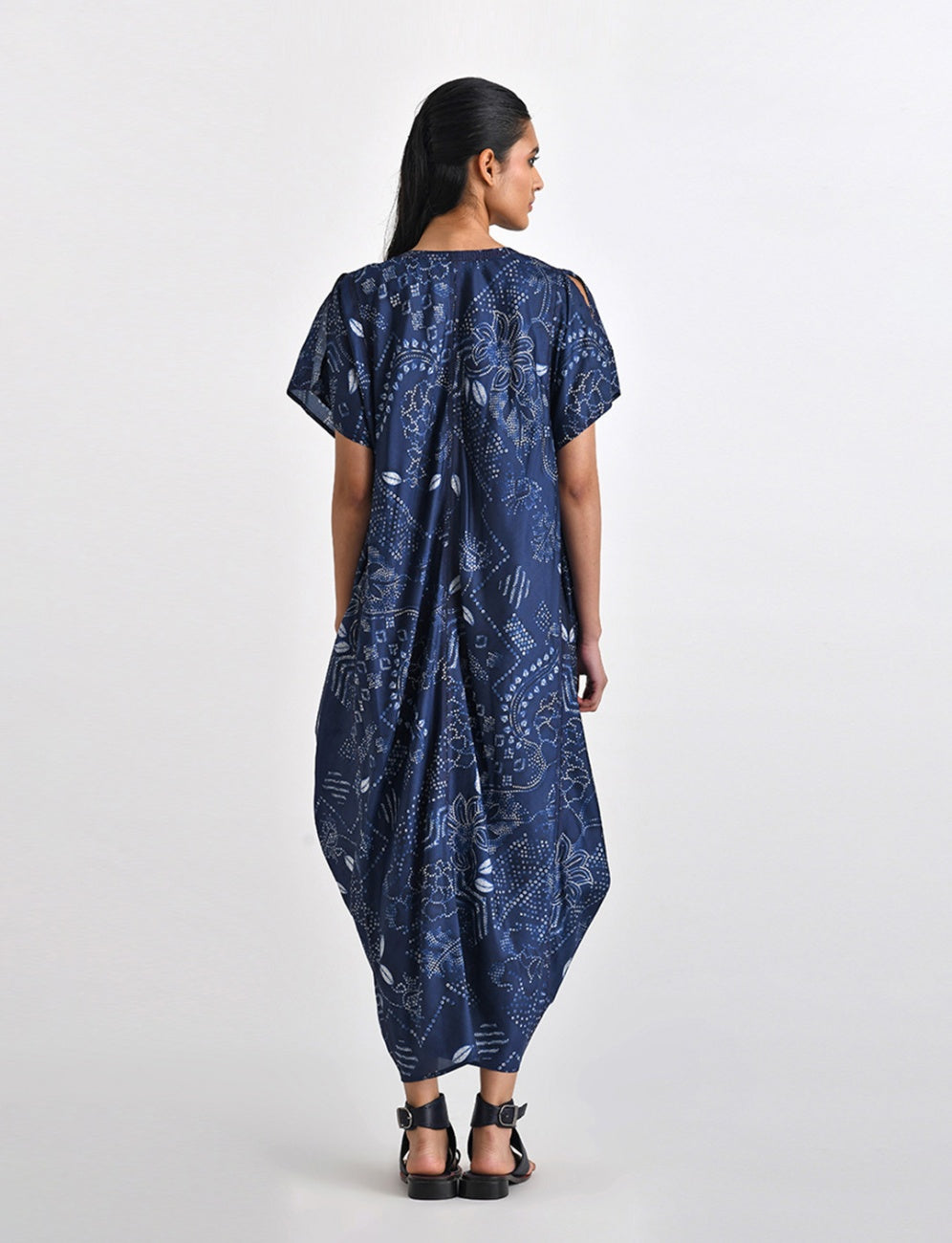 Navy Elsie Printed Kaftan