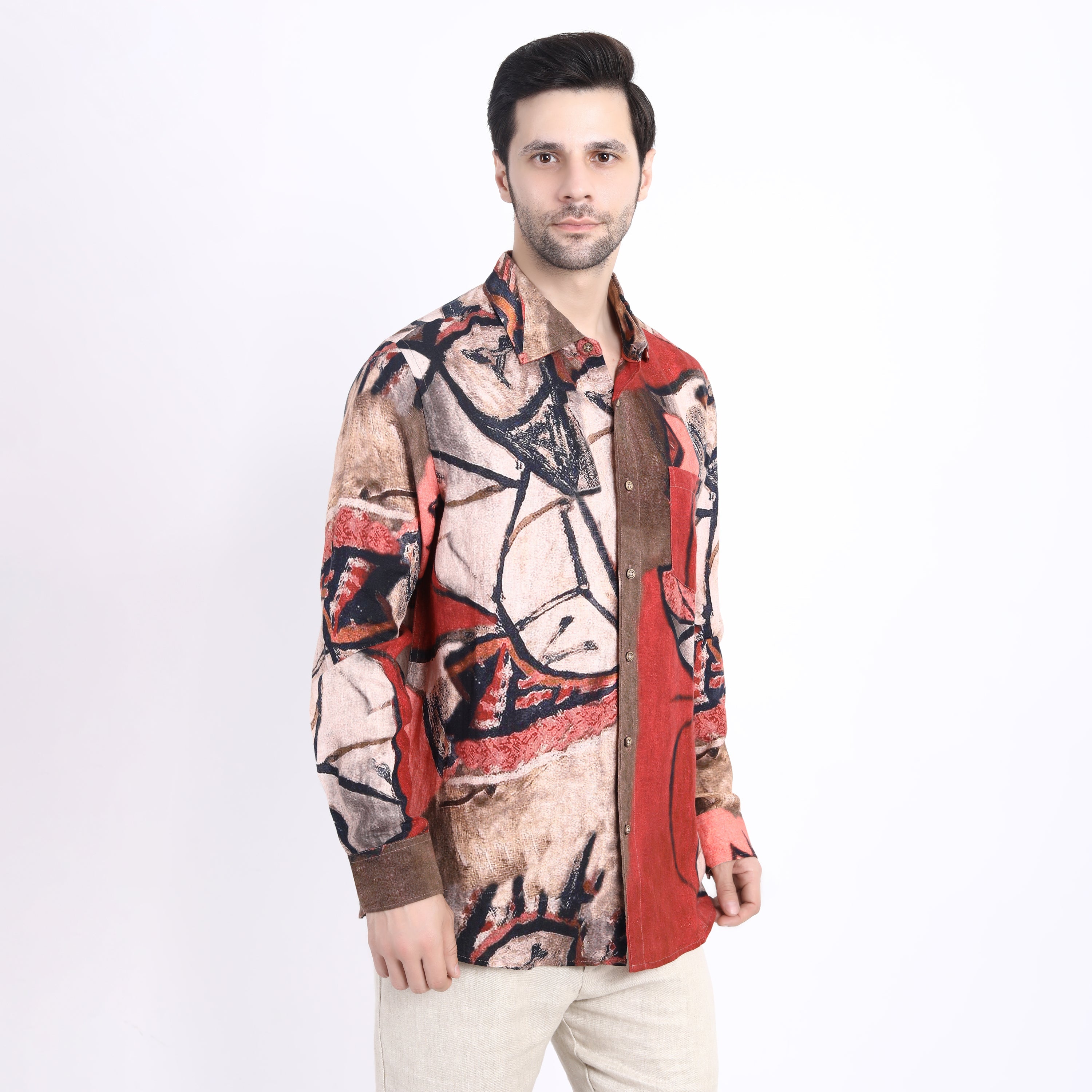 Giza Print Linen Shirt
