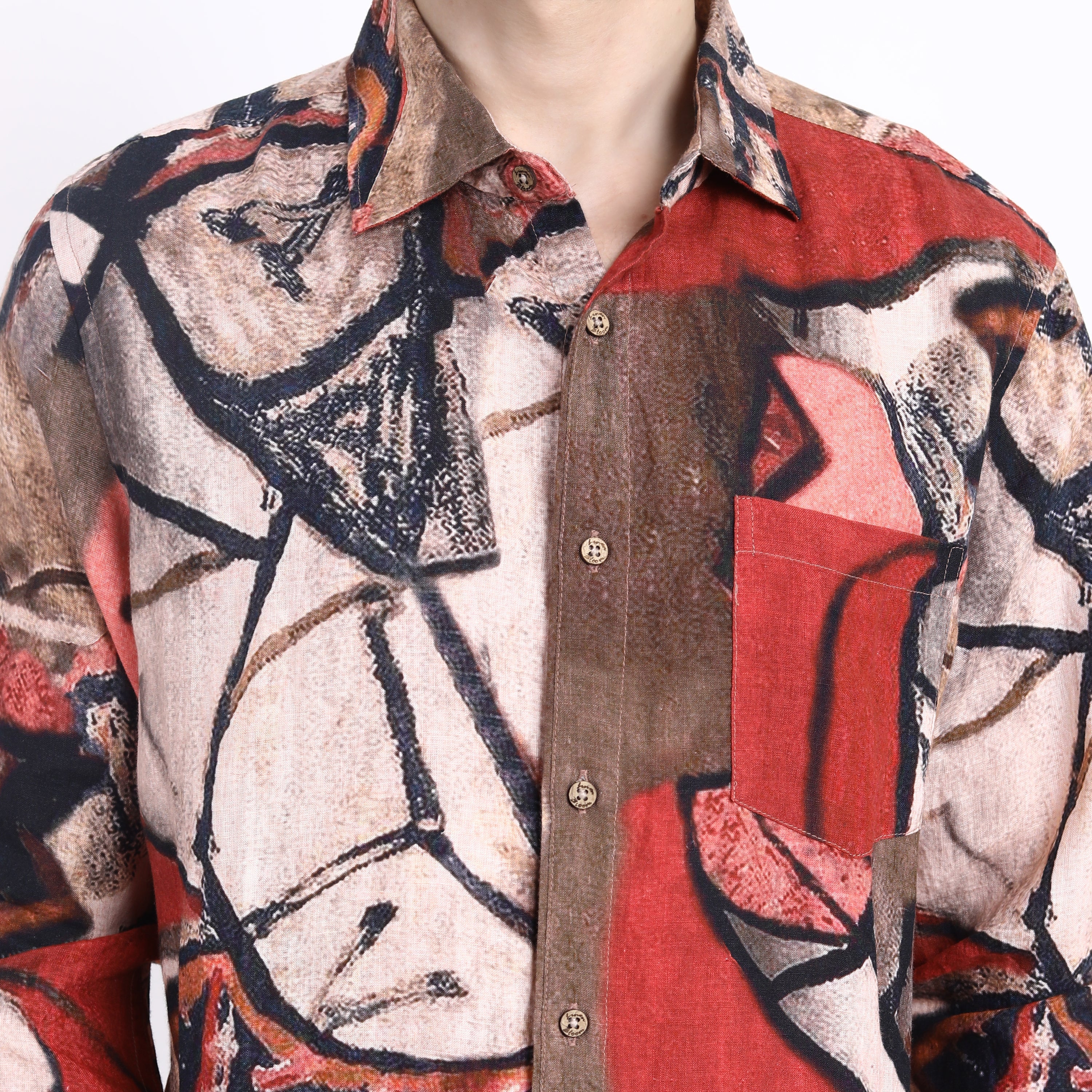 Giza Print Linen Shirt