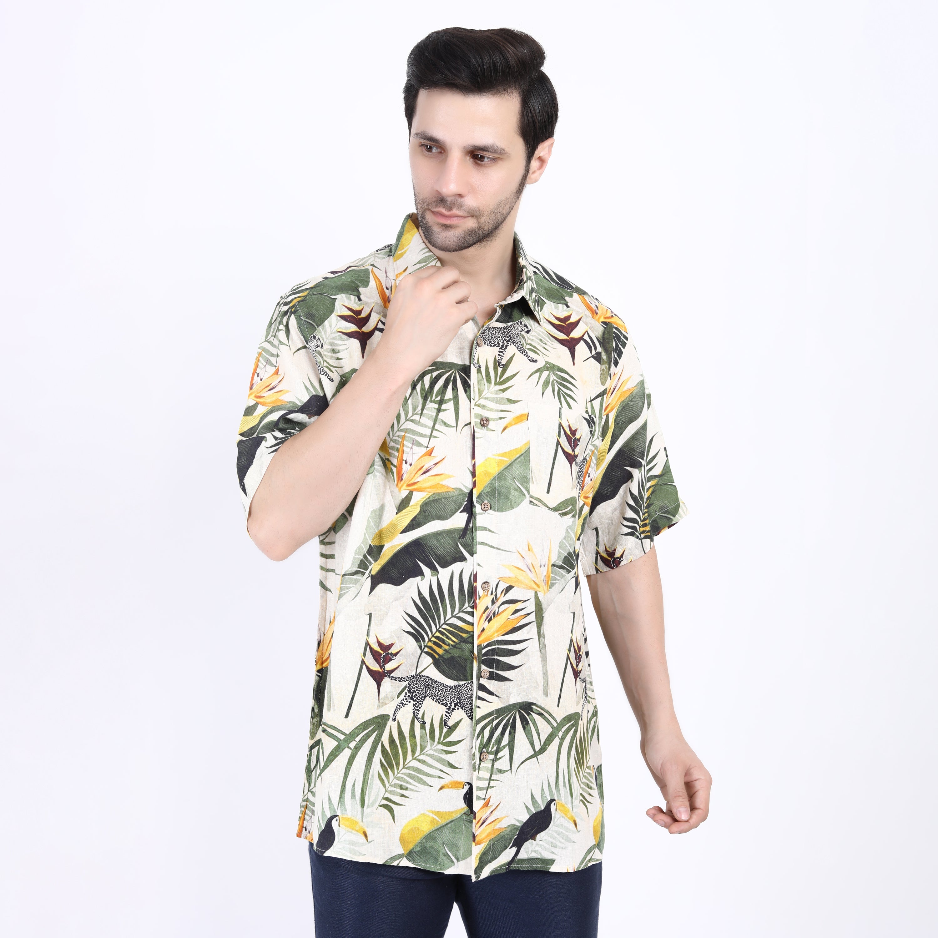 Safari Print Linen Shirt