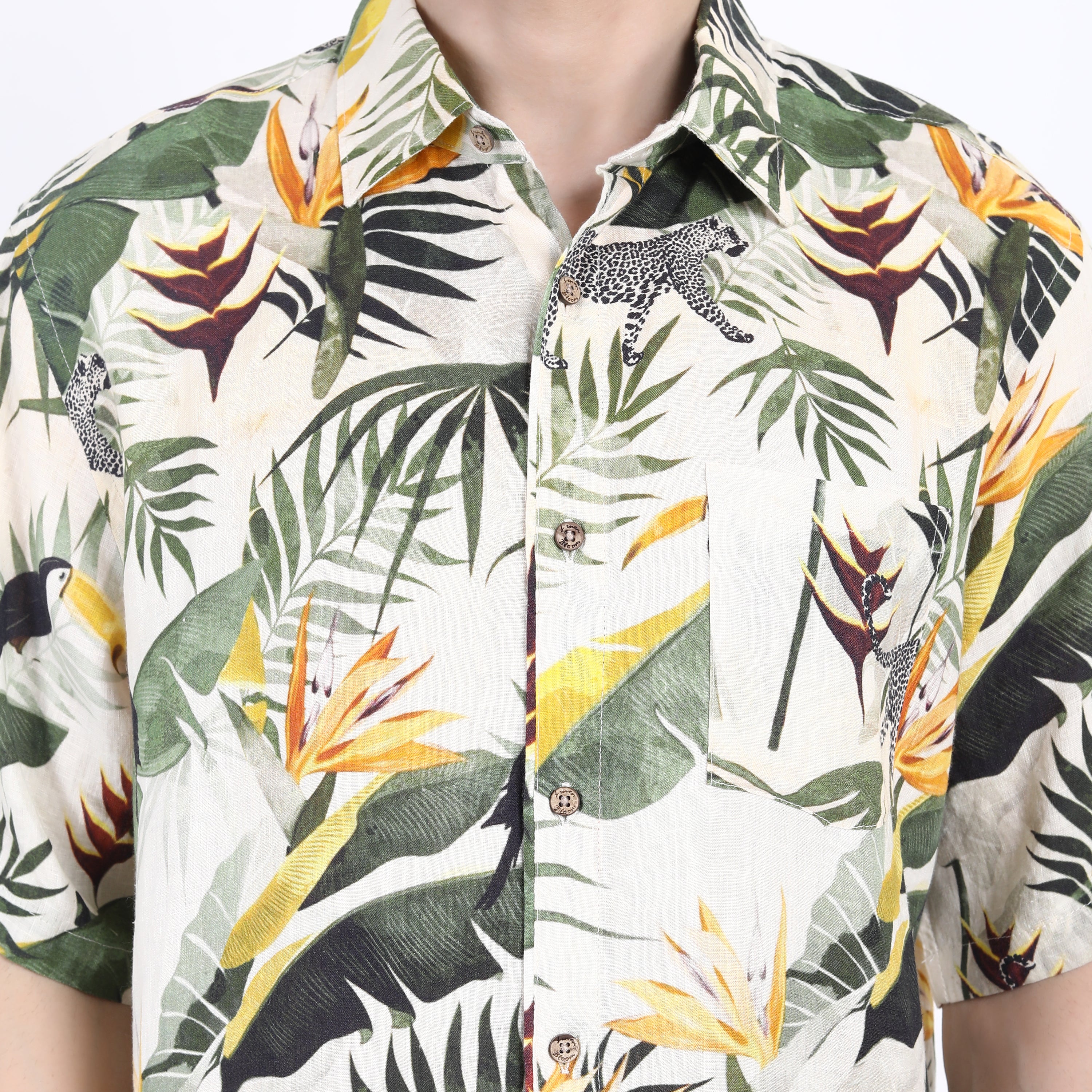 Safari Print Linen Shirt