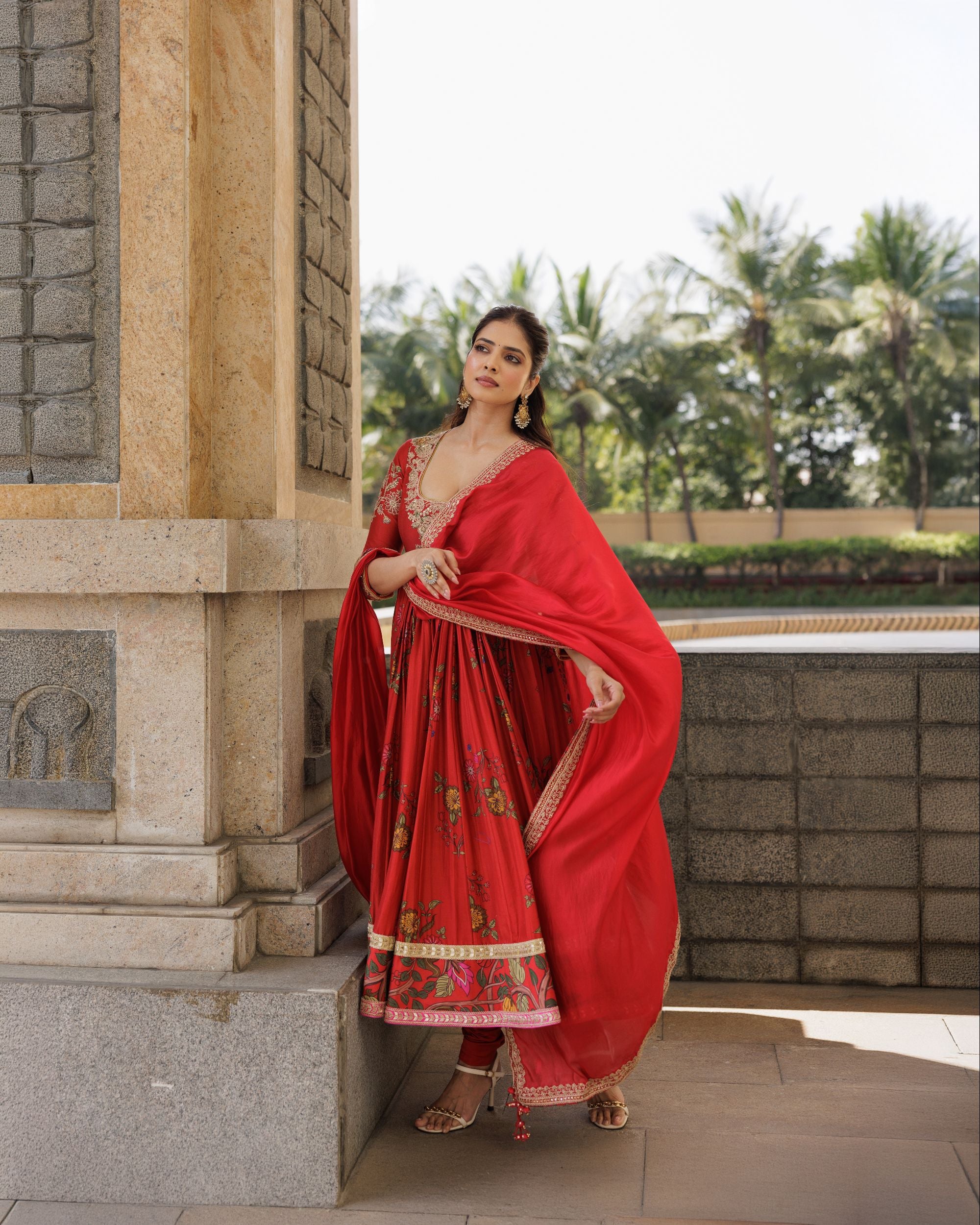 Malavika Mohanan in Surkh Laal Anarkali set