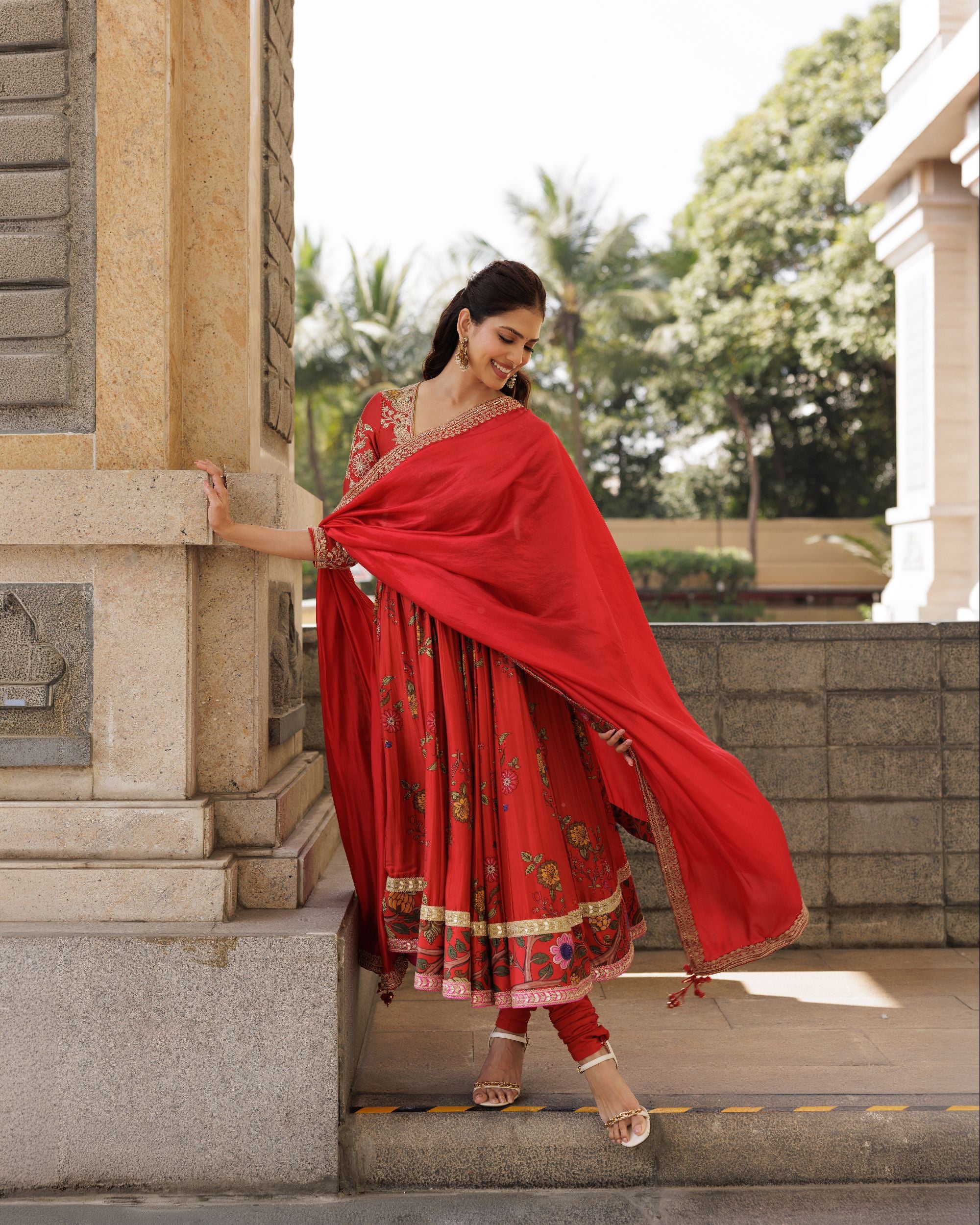 Malavika Mohanan in Surkh Laal Anarkali set