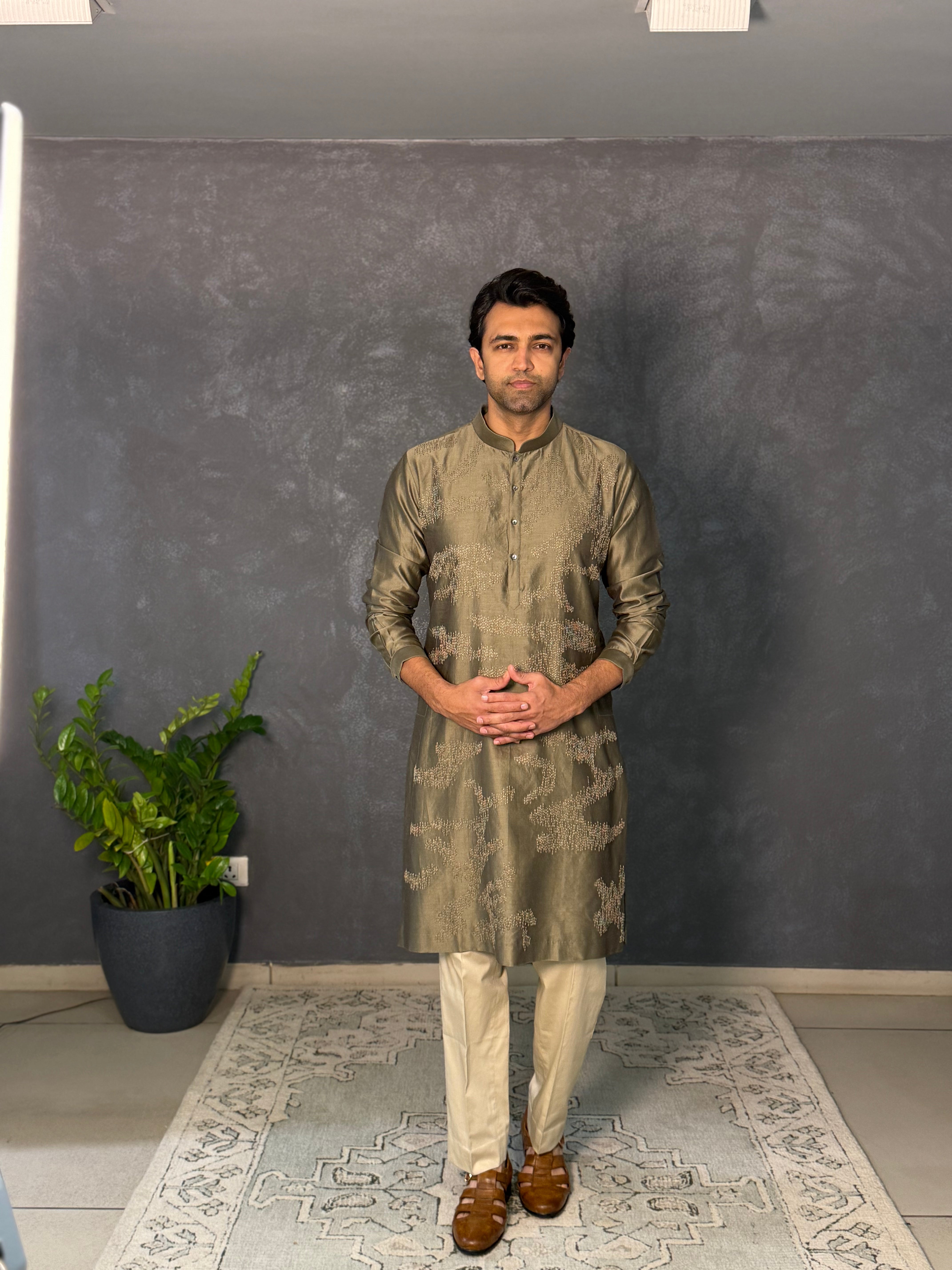 Weave Kurta Set