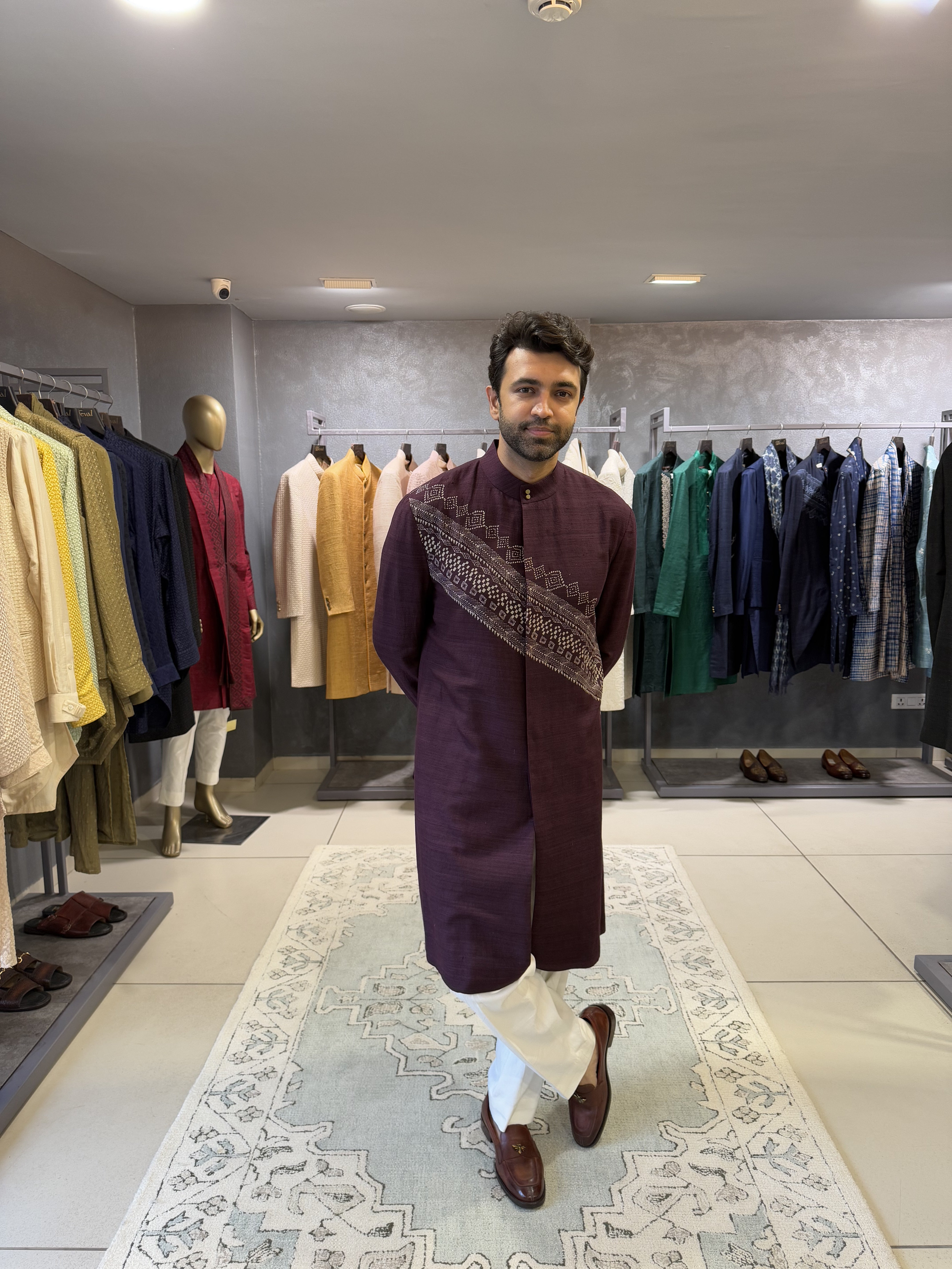 Plum Kurta Set