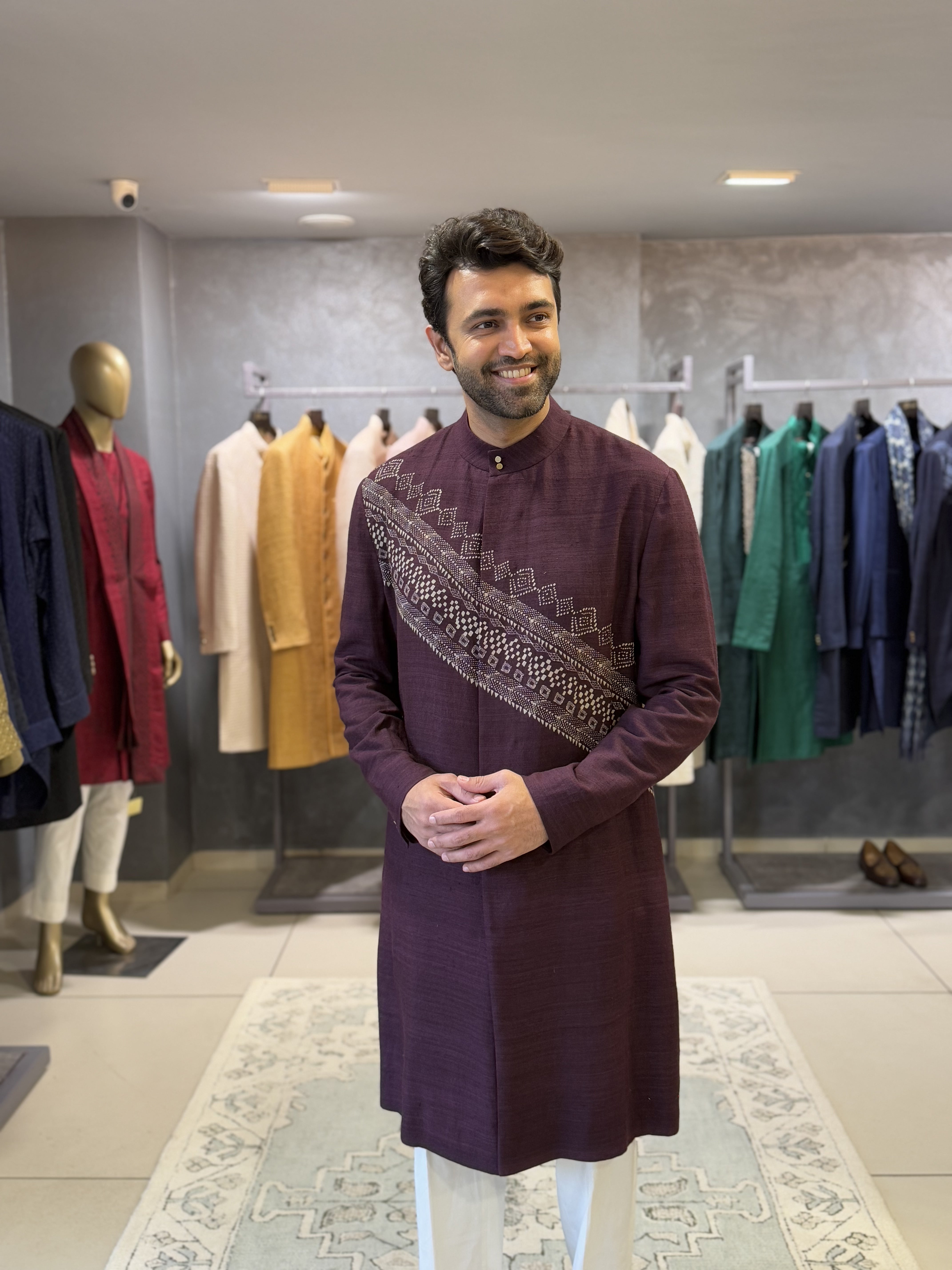 Plum Kurta Set