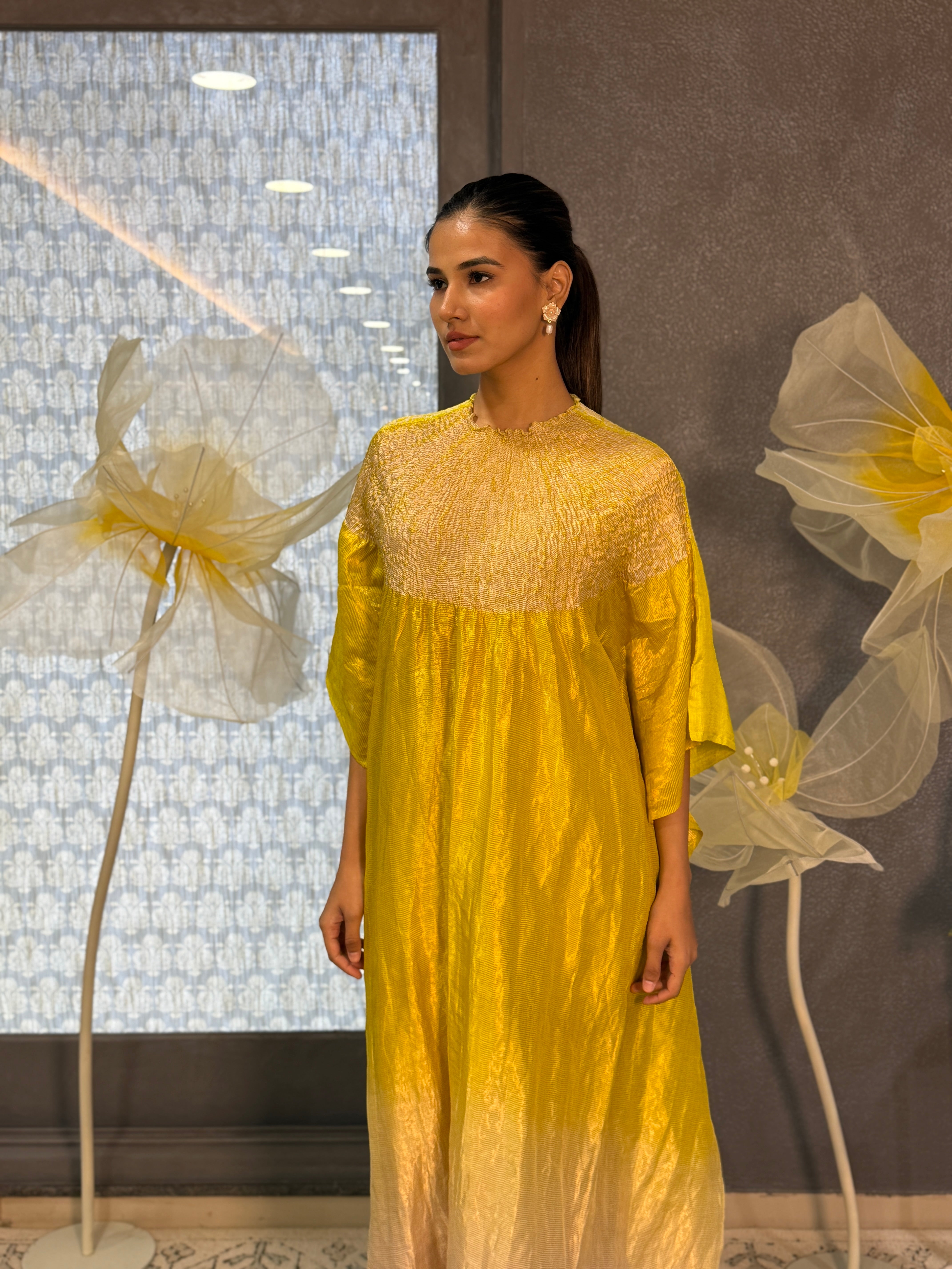 SECTOR KAFTAN-METALLIC LIME