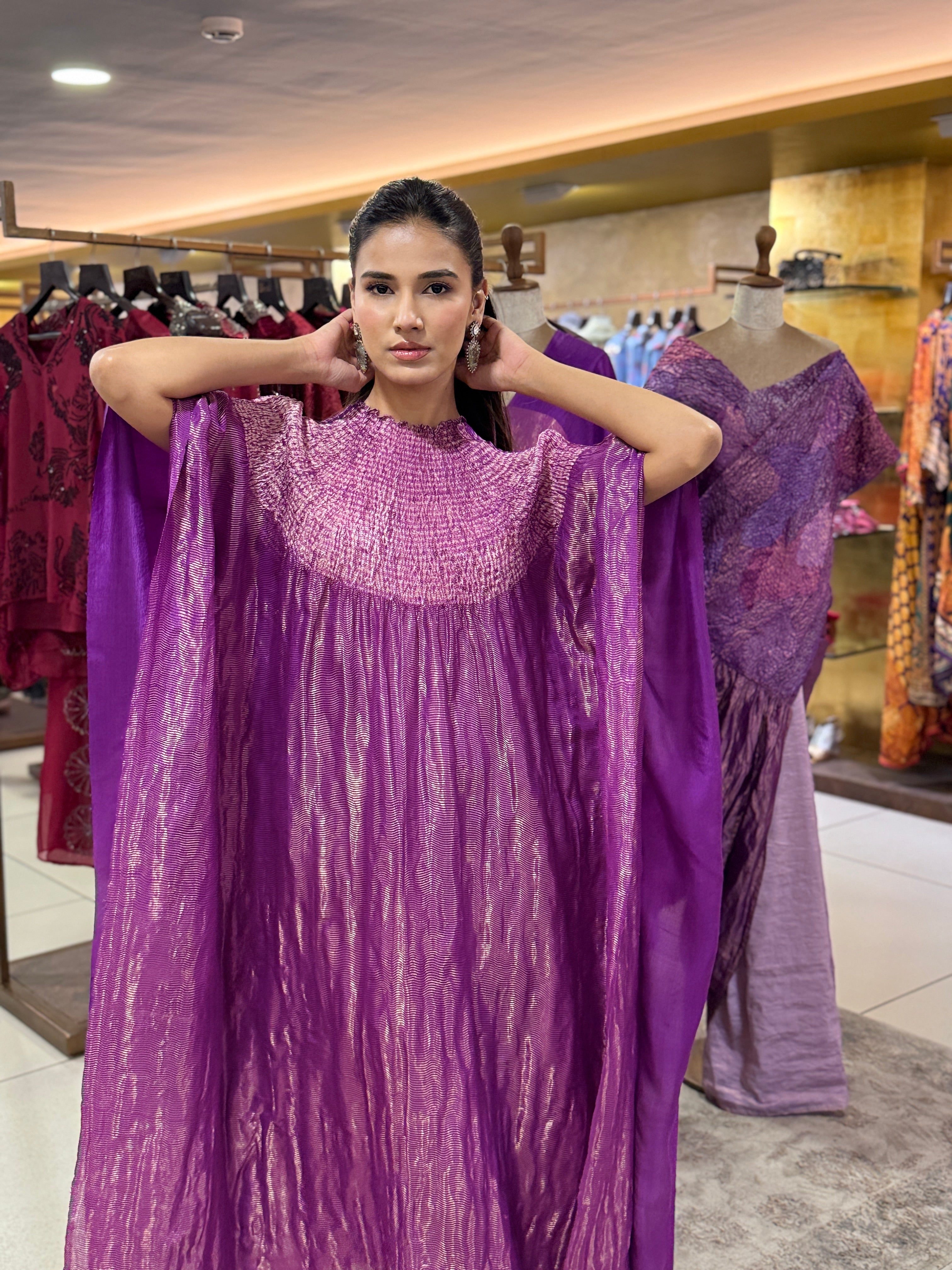 Sector Kaftan - Metallic Purple