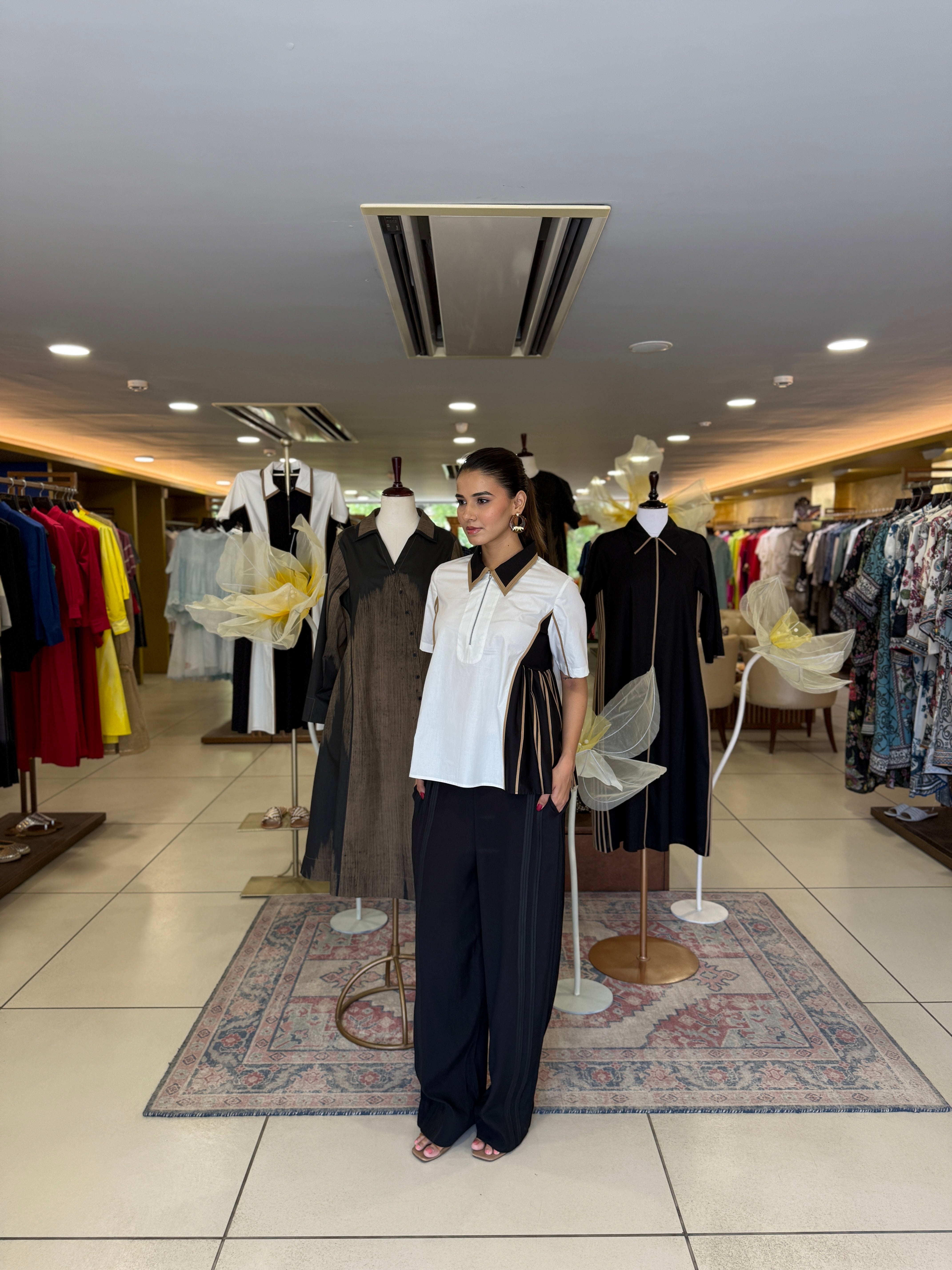 PANELLED FLARE SHIRT