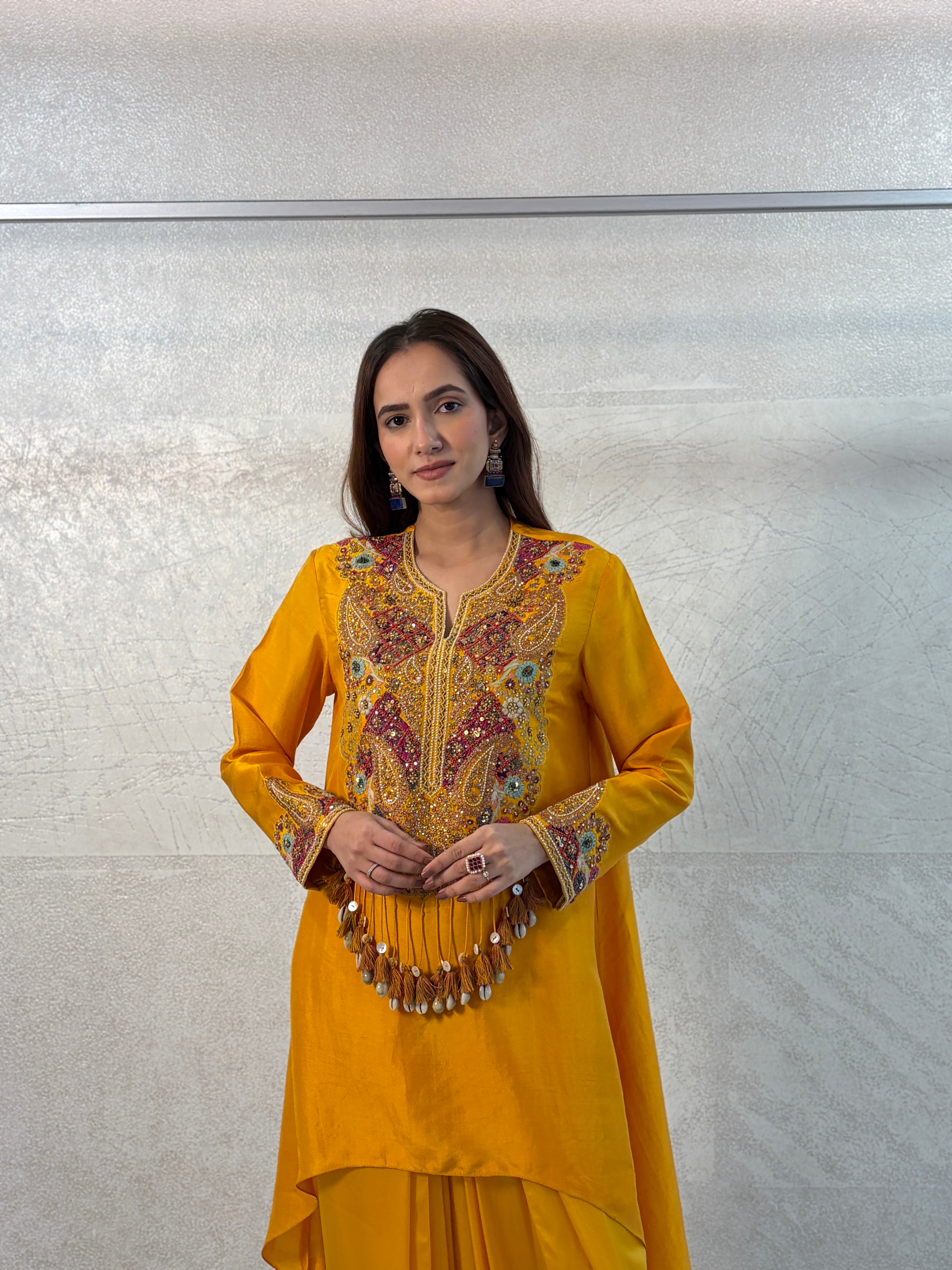 Gulrez Festive pret dhoti set.
