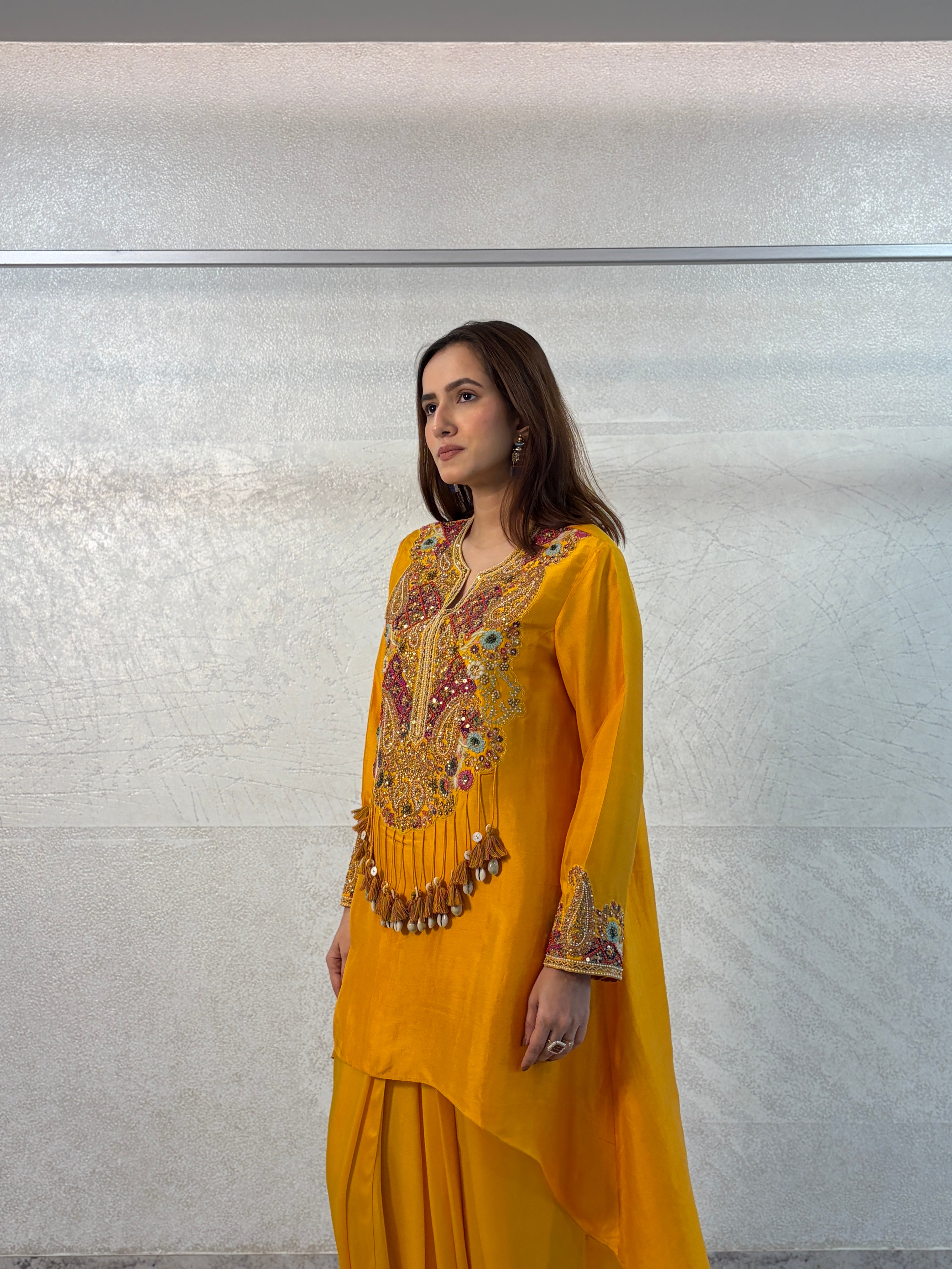 Gulrez Festive pret dhoti set.