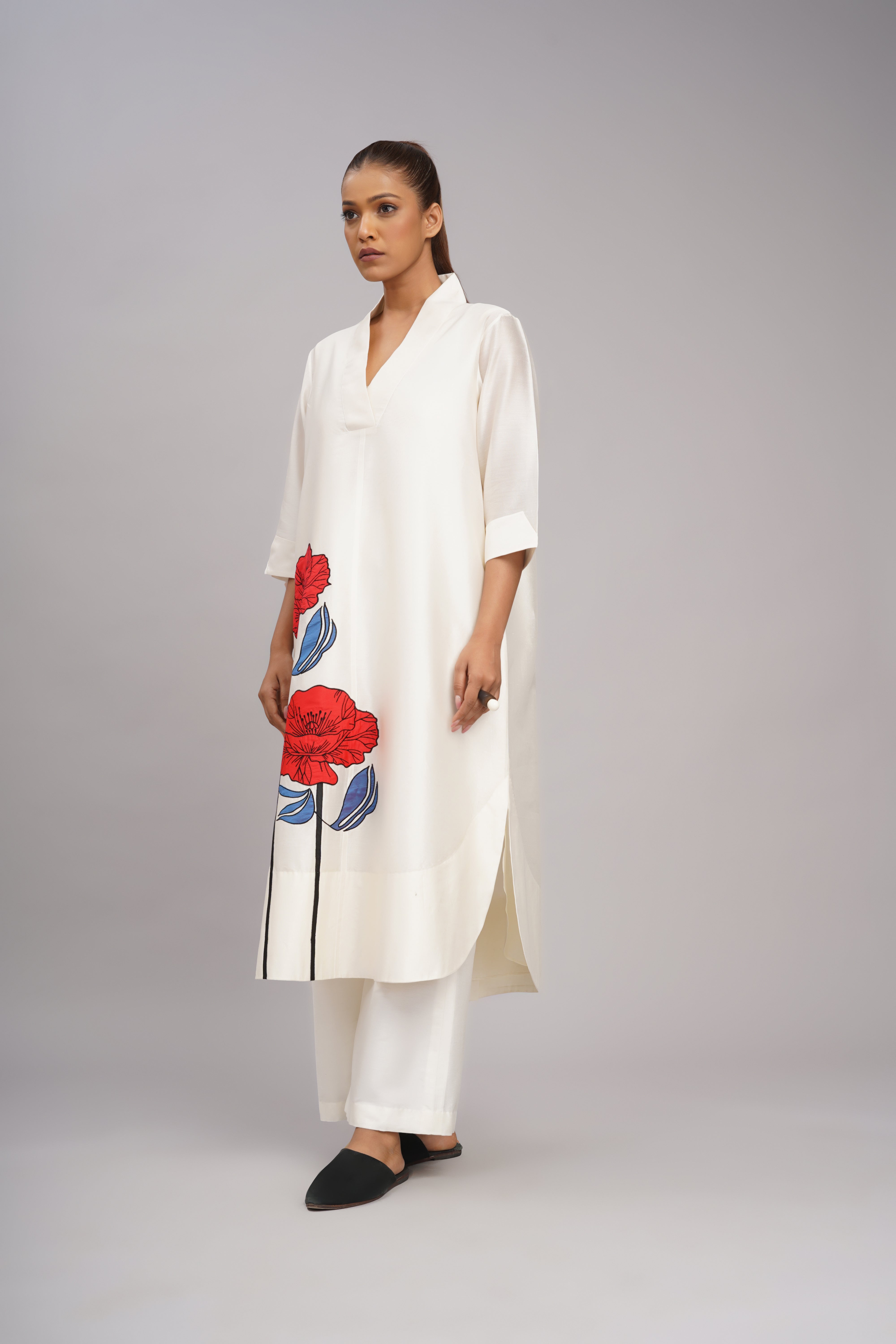 Ivory Twin Poppies