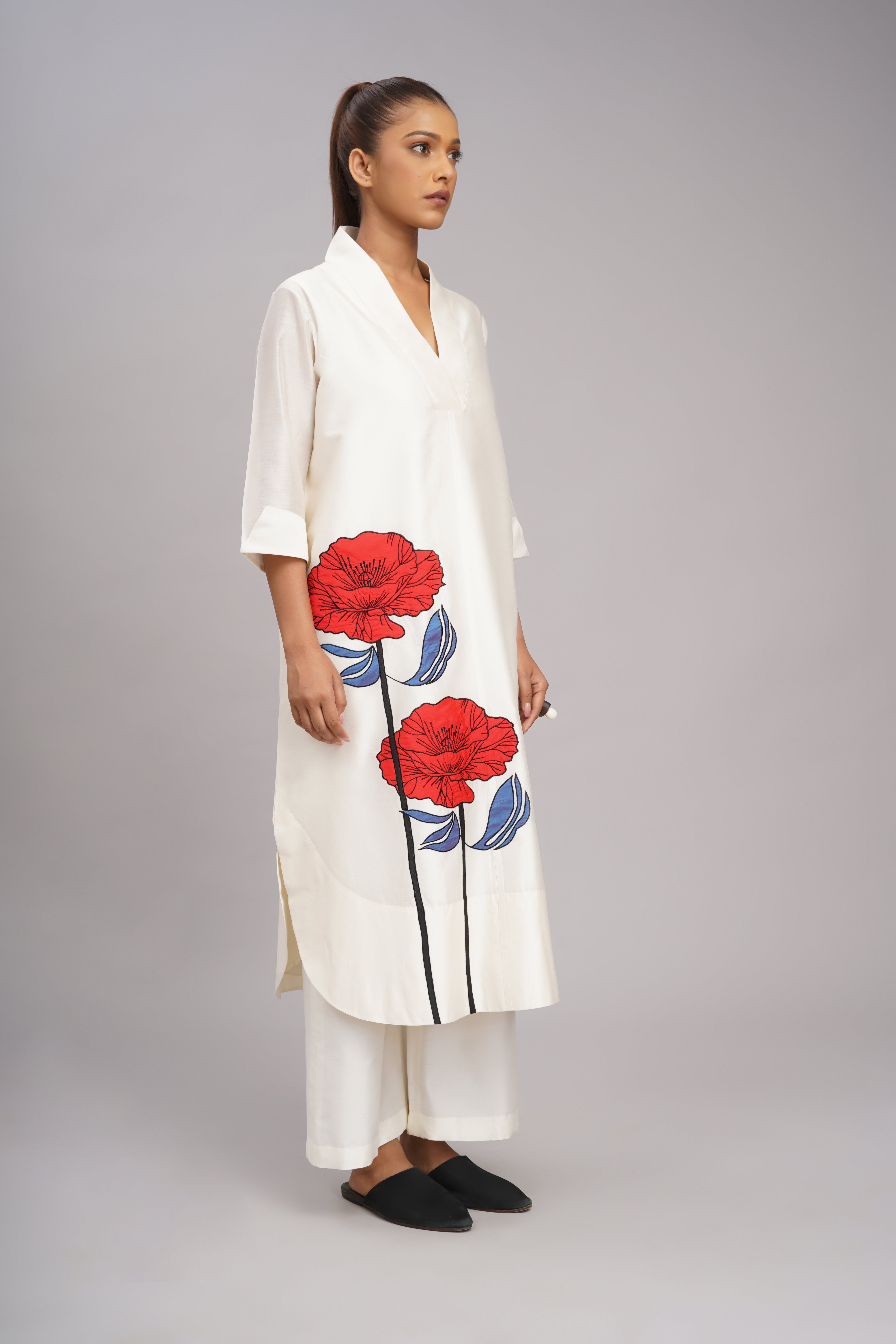 Ivory Twin Poppies