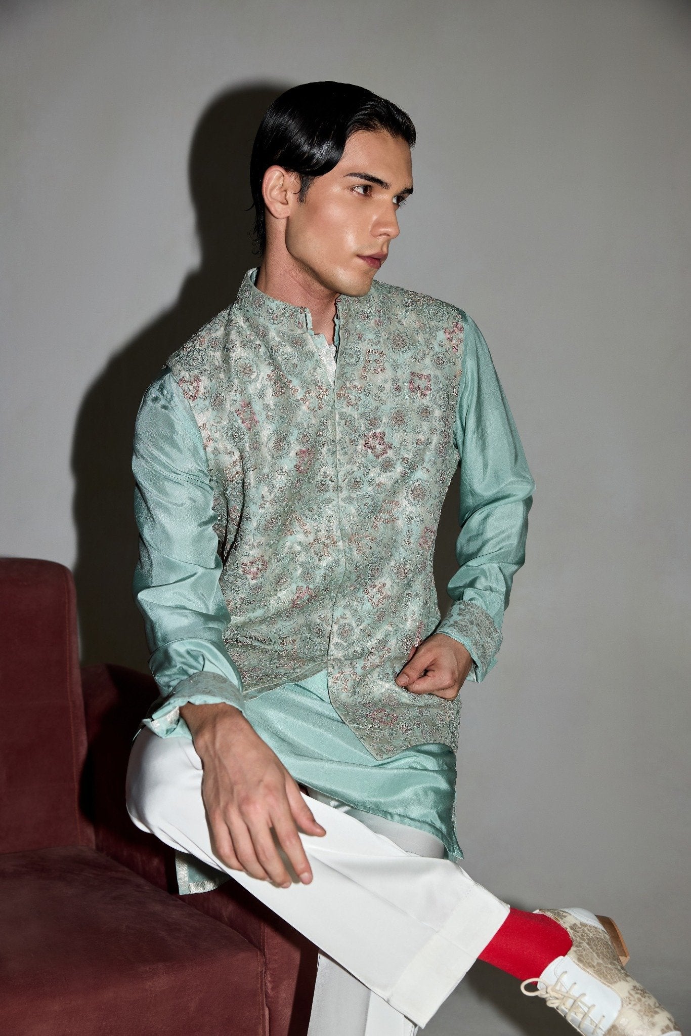 Garden in Bloom Nehru Jacket Set