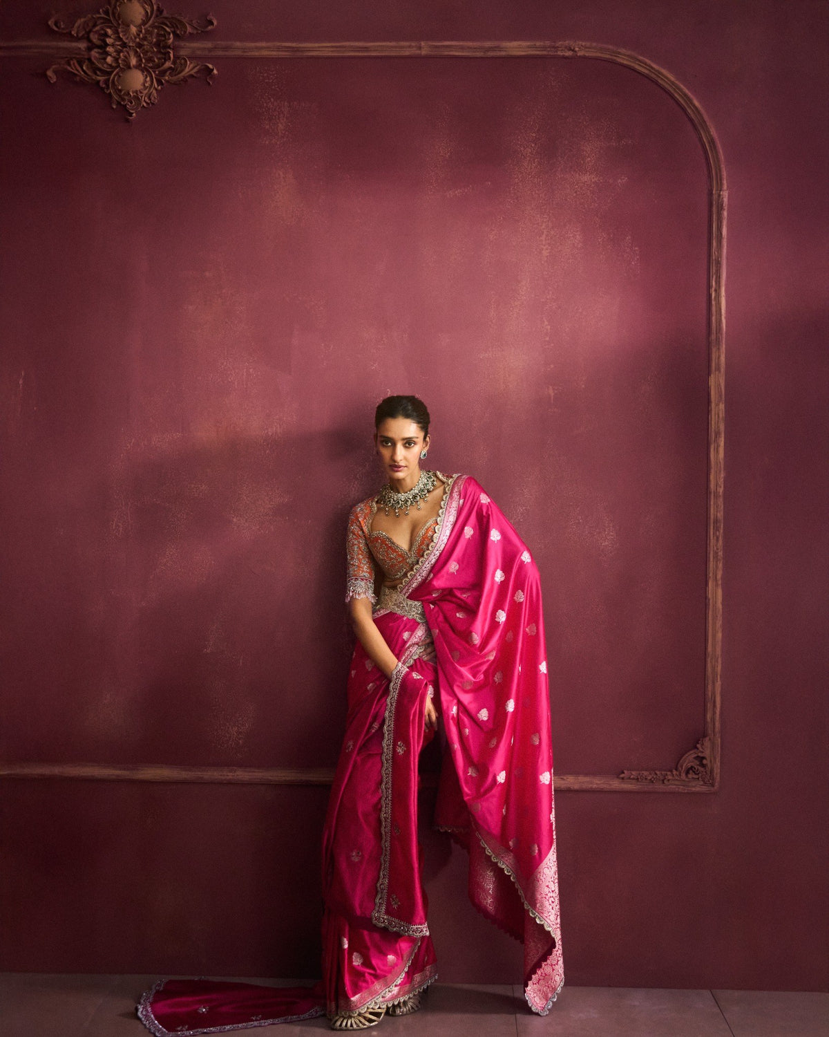 Pink Banarasi Saree
