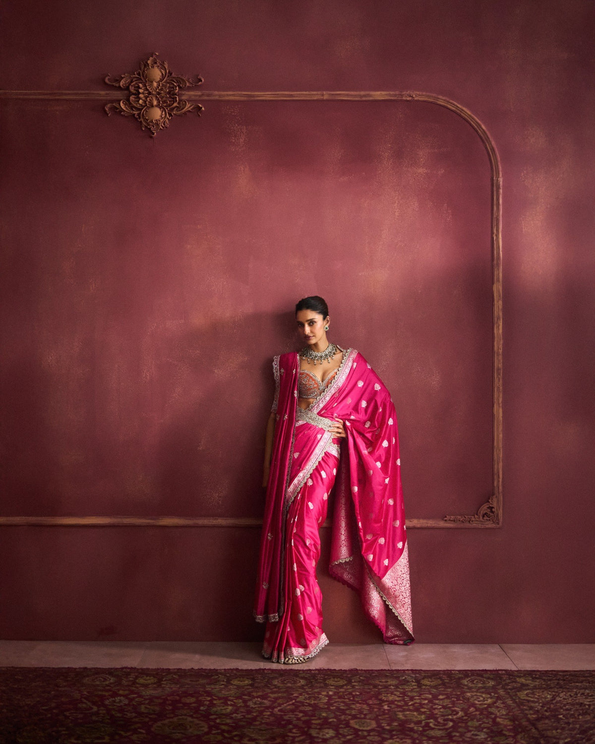 Pink Banarasi Saree