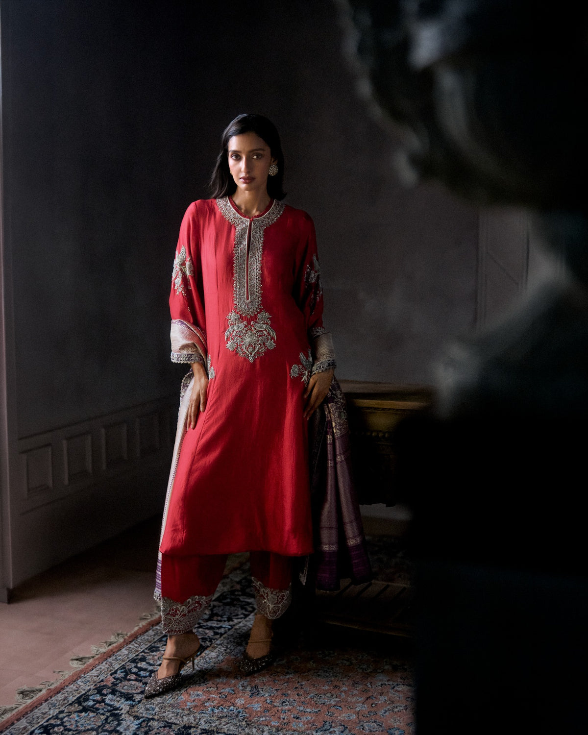 Red Kurta Set