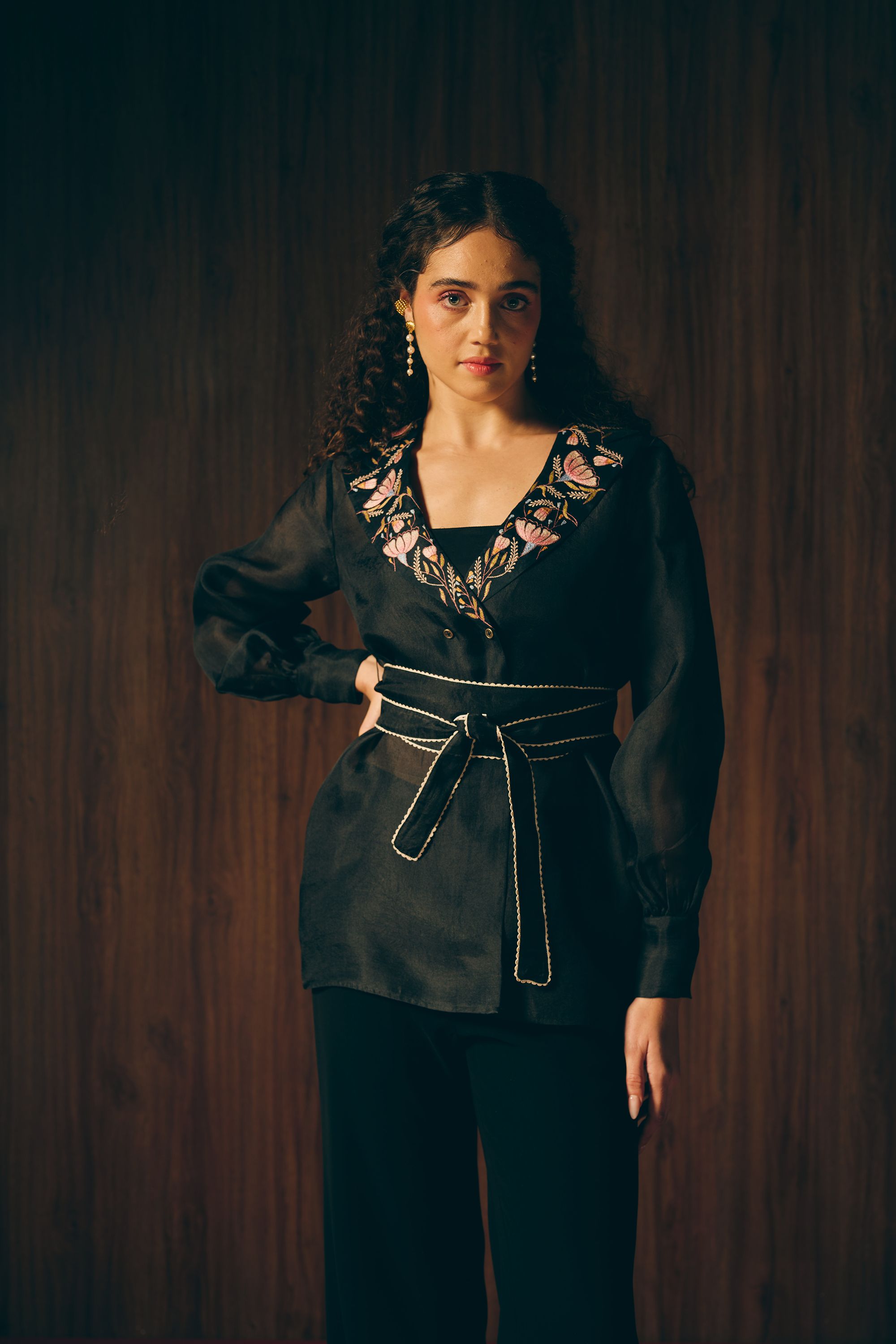 Midnight bloom blazer