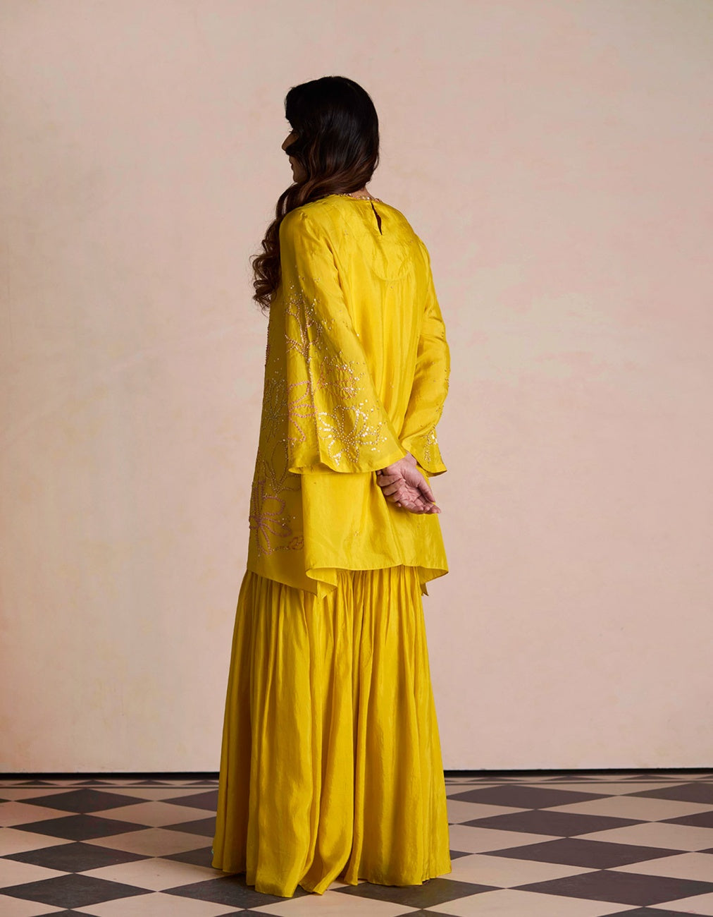 Mango Silk Sharara Set