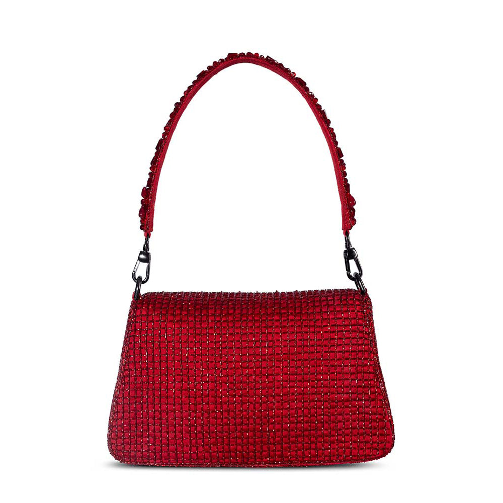 Opal Medium Trapezium with Handle Bag Carnelian Red