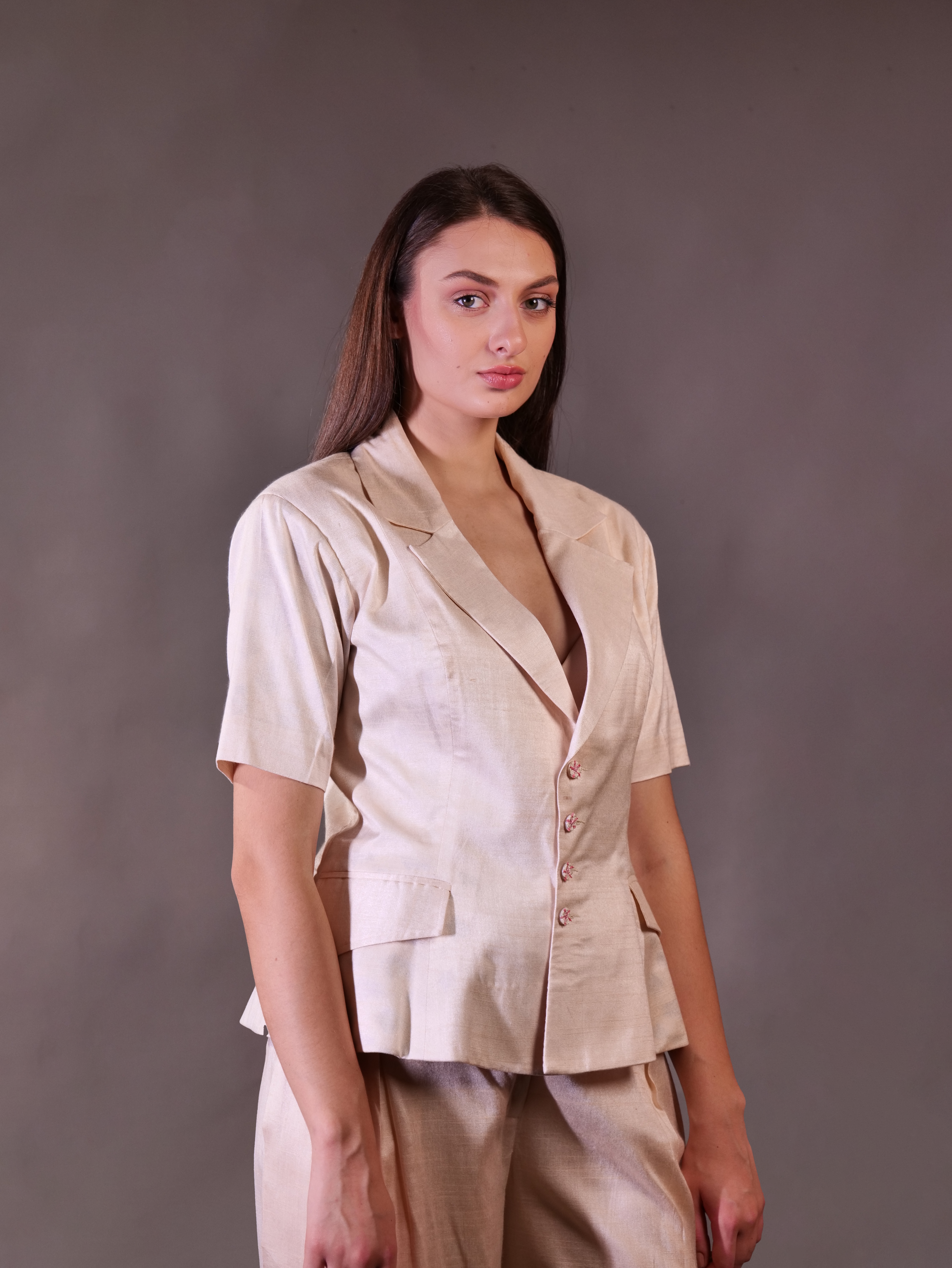 Matka Silk with Cotton Trousers