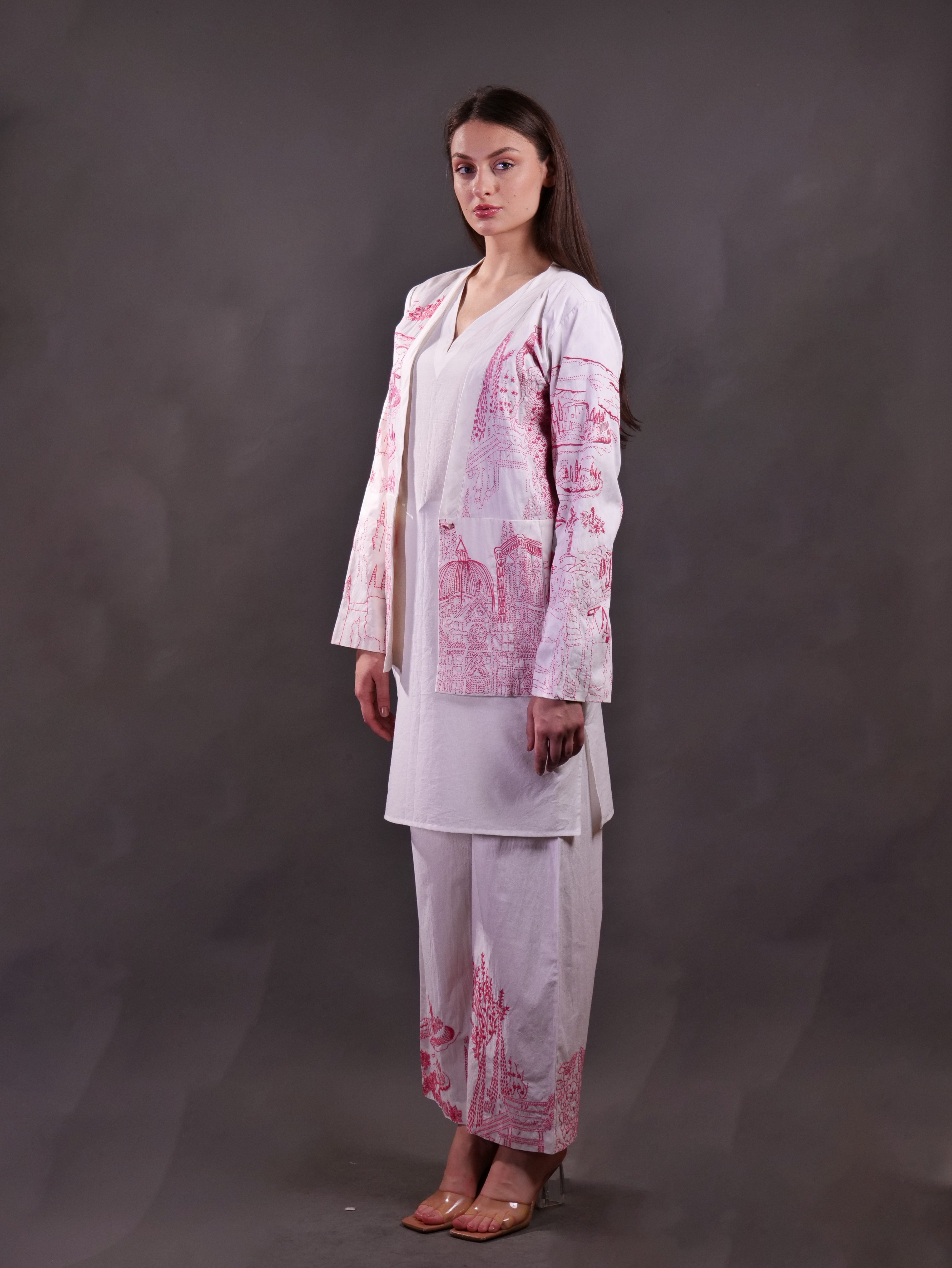 Kantha Embroidery Jacket and Kantha Embroidery Trousers