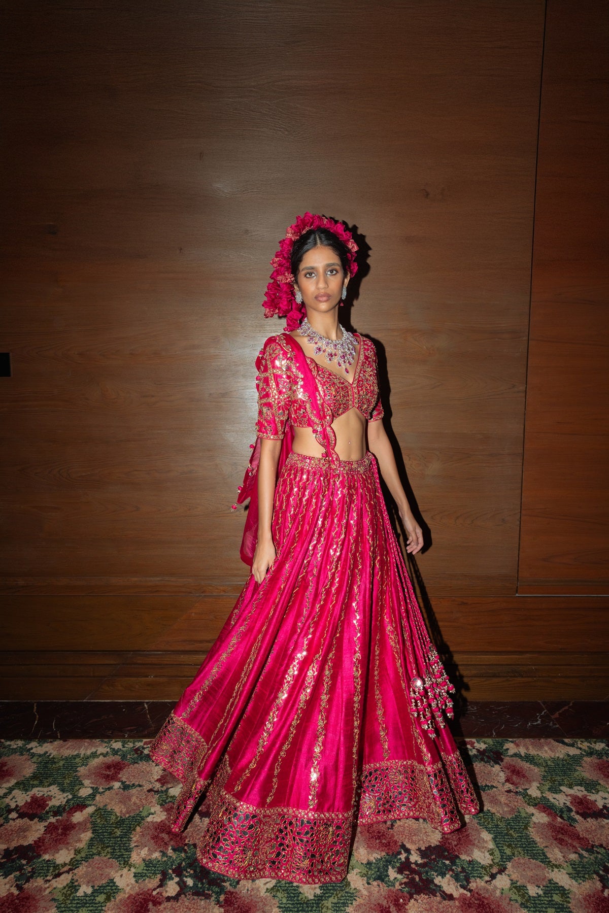 Raspberry Lehenga set