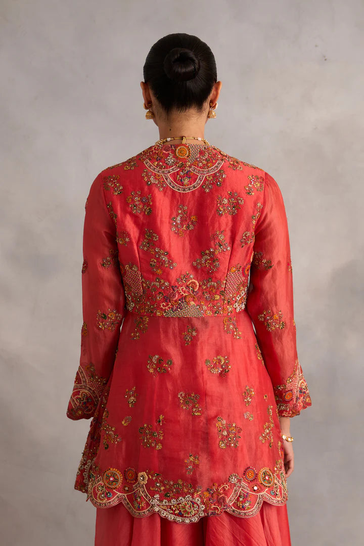 Rust Paplum With Sharara