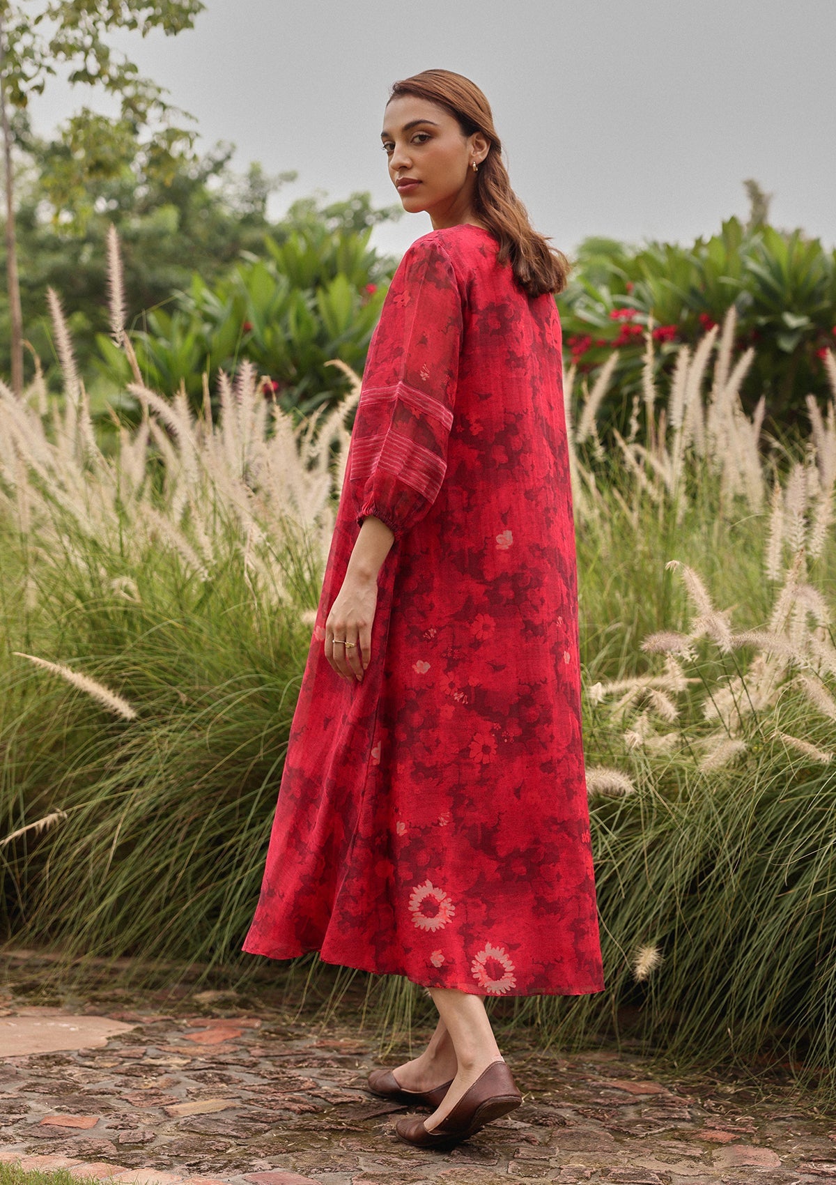 Rosewood Bloom Embroidered Dress