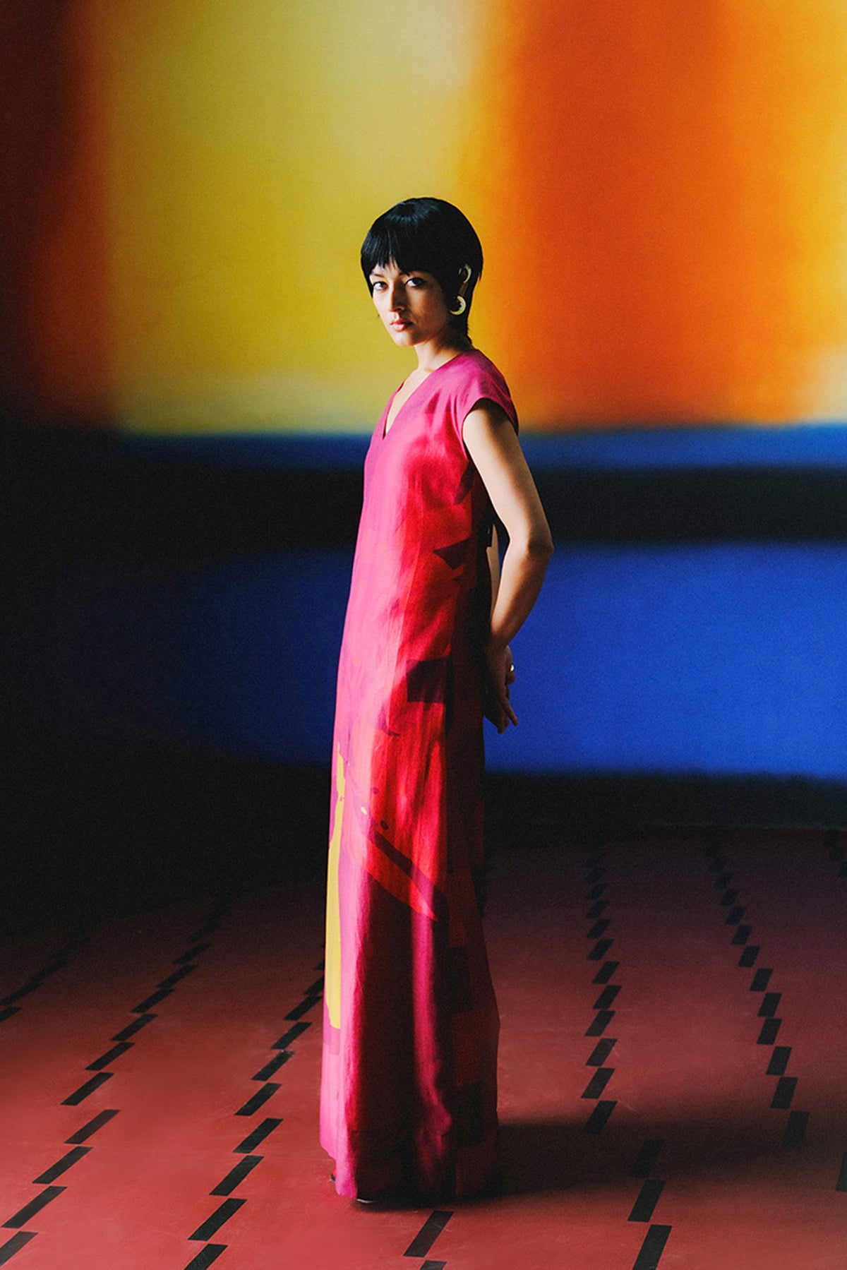 Flos Deep Red & Maroon jumpsuit