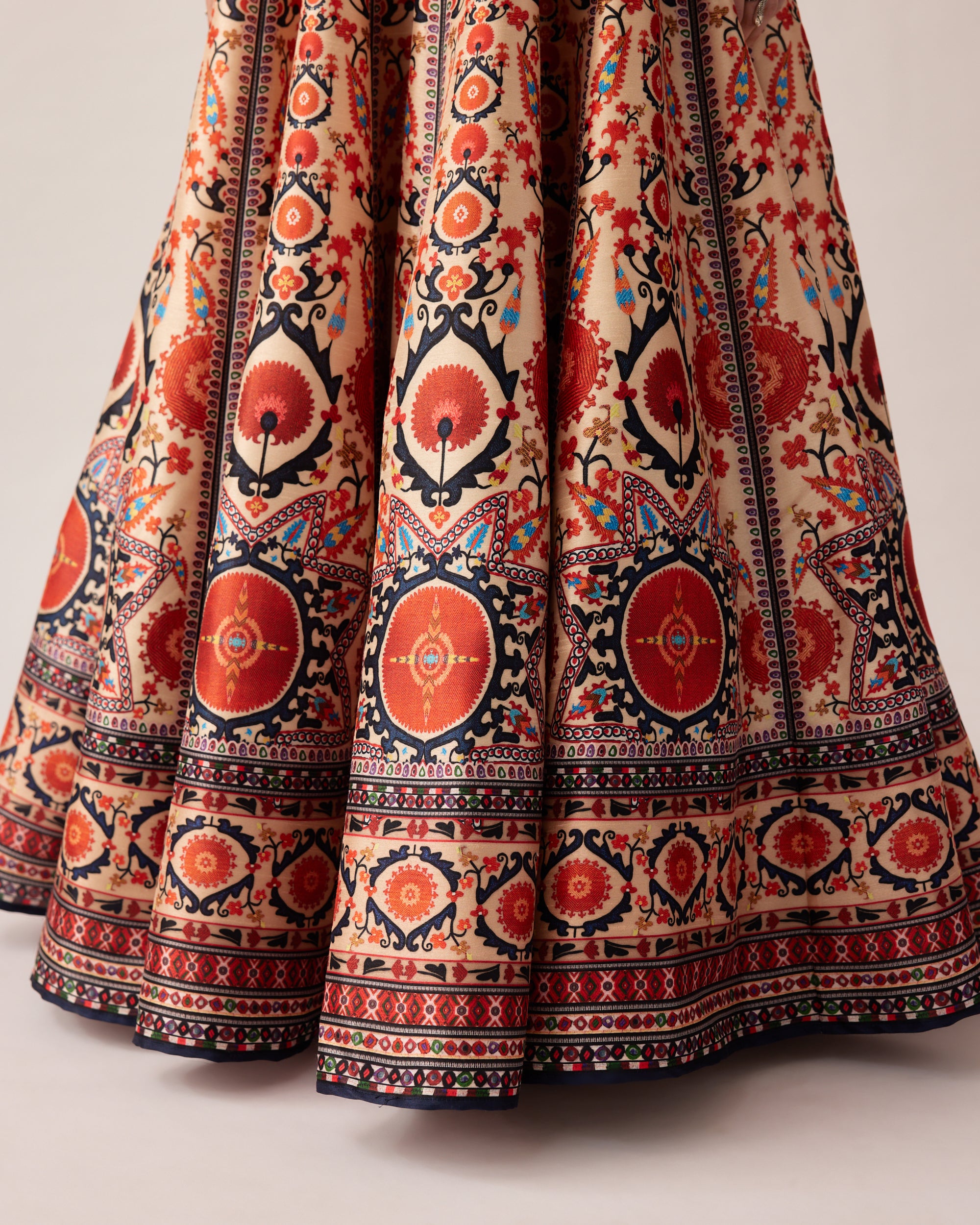 Bukhara Rust Leela Top & Skirt Set