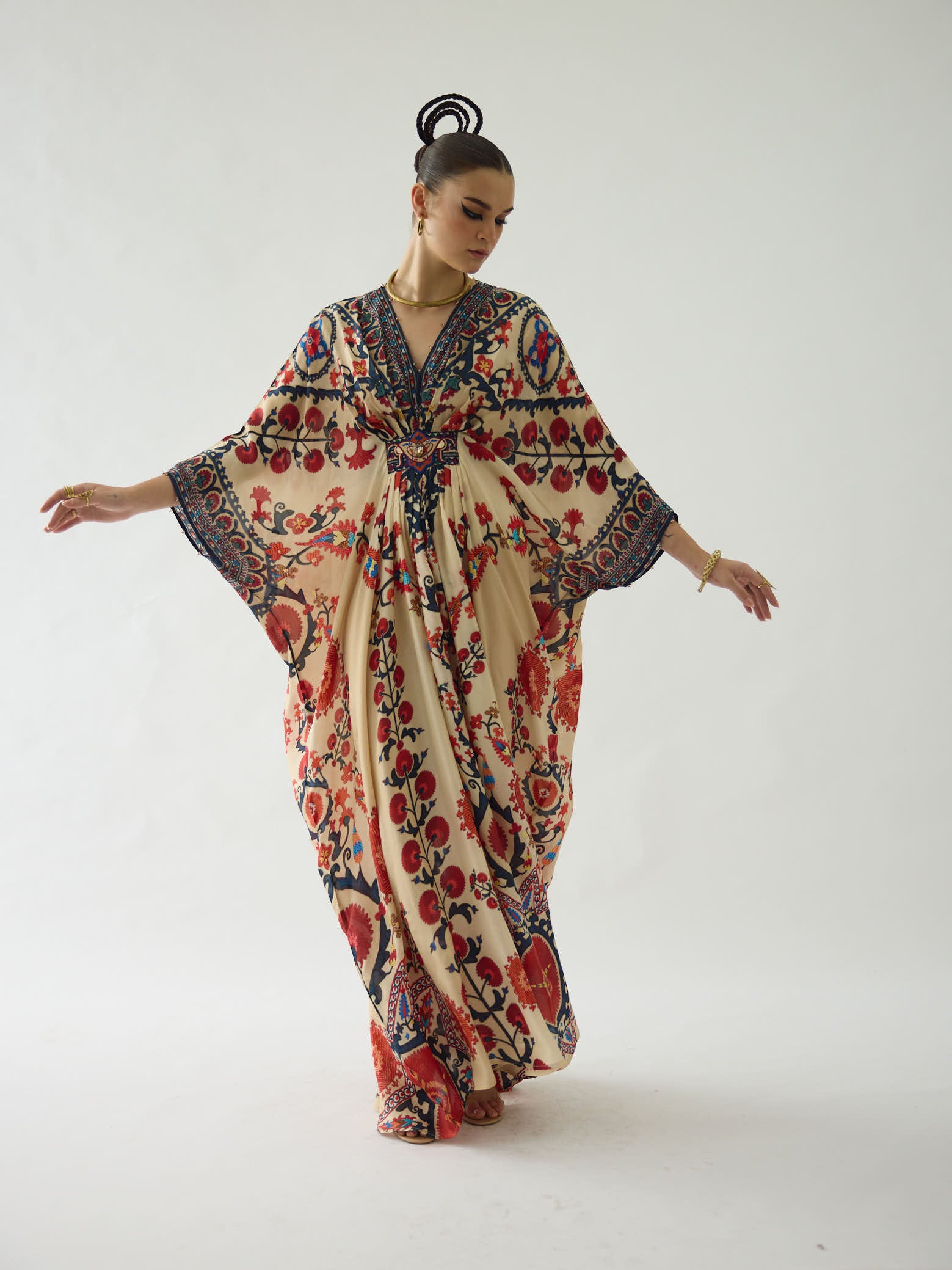Bukhara Rust Imama kaftan Dress