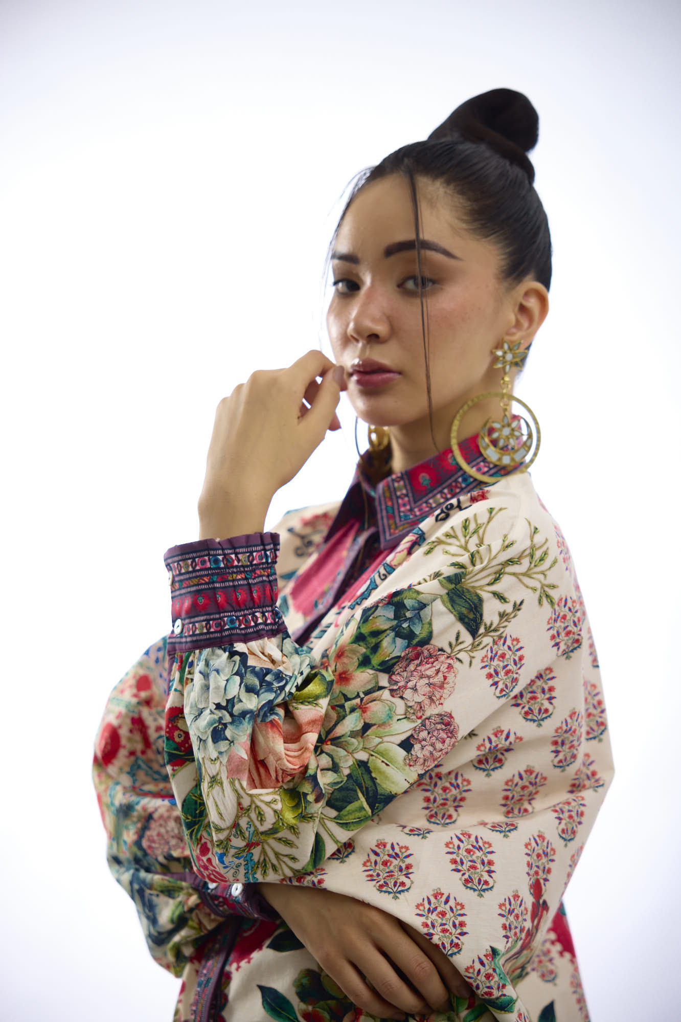 J'adore : Faiza - Ivory/Maroon