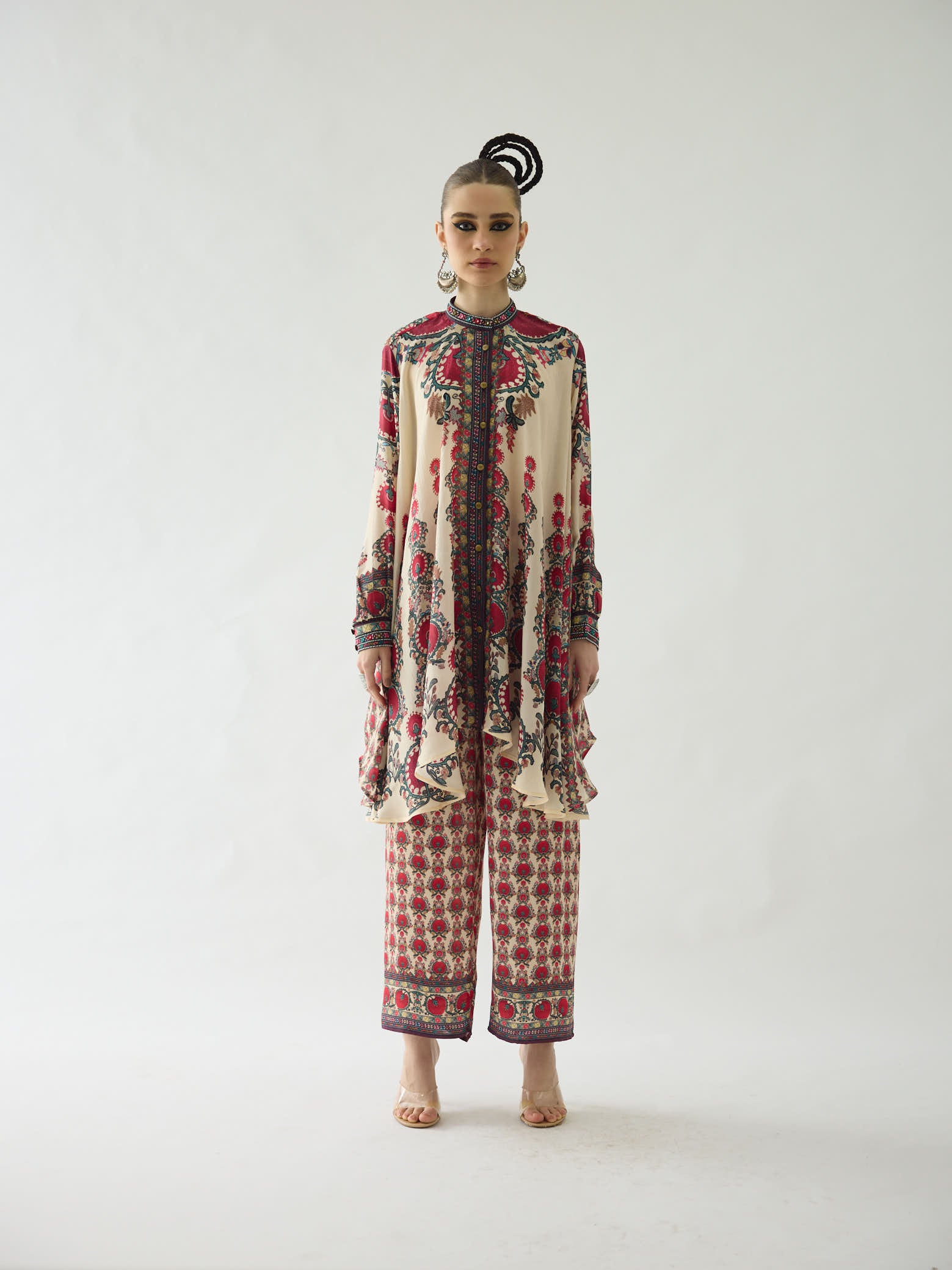 Bukhara Maroon Nilofer Tunic Set
