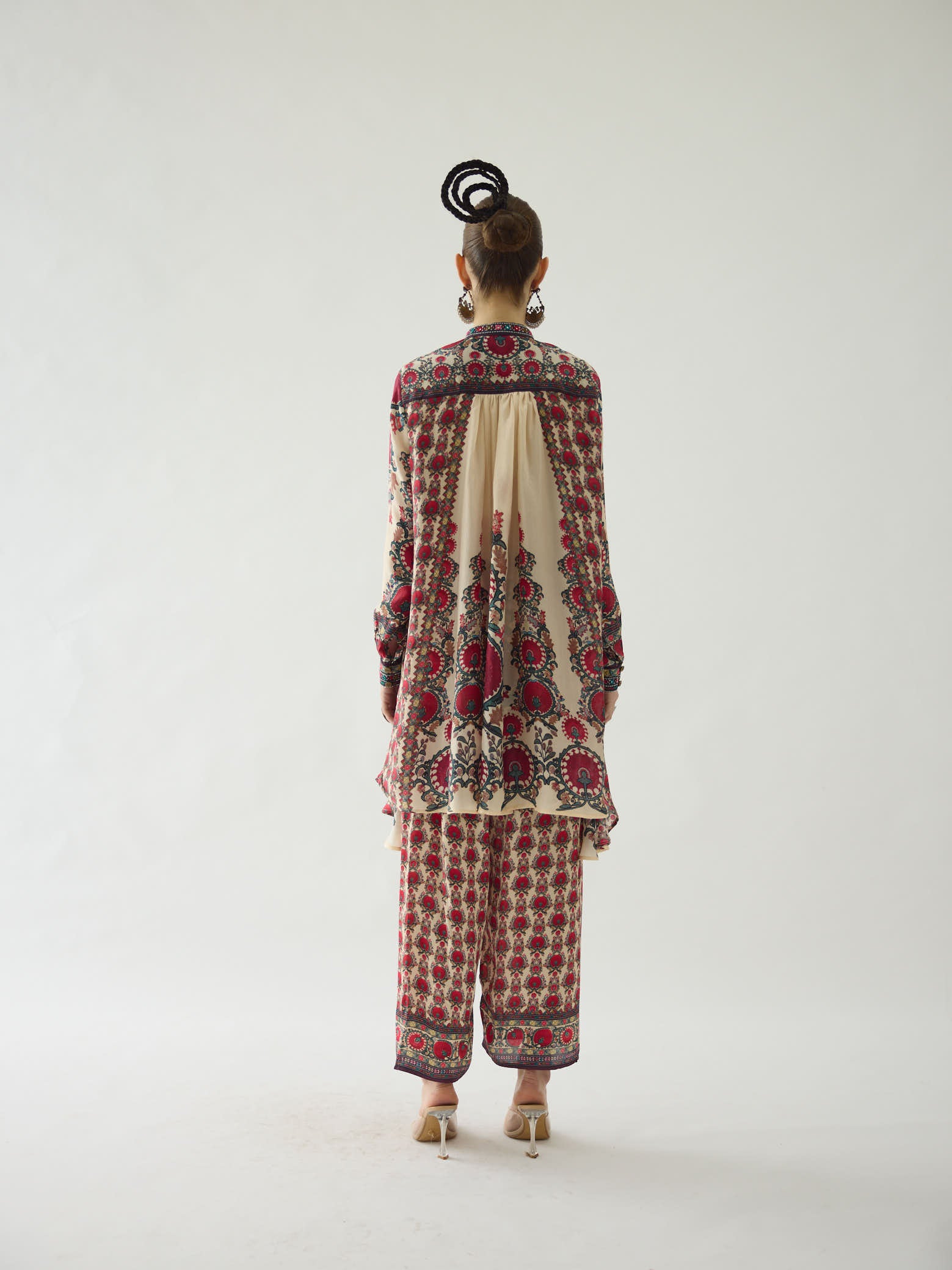 Bukhara Maroon Nilofer Tunic Set