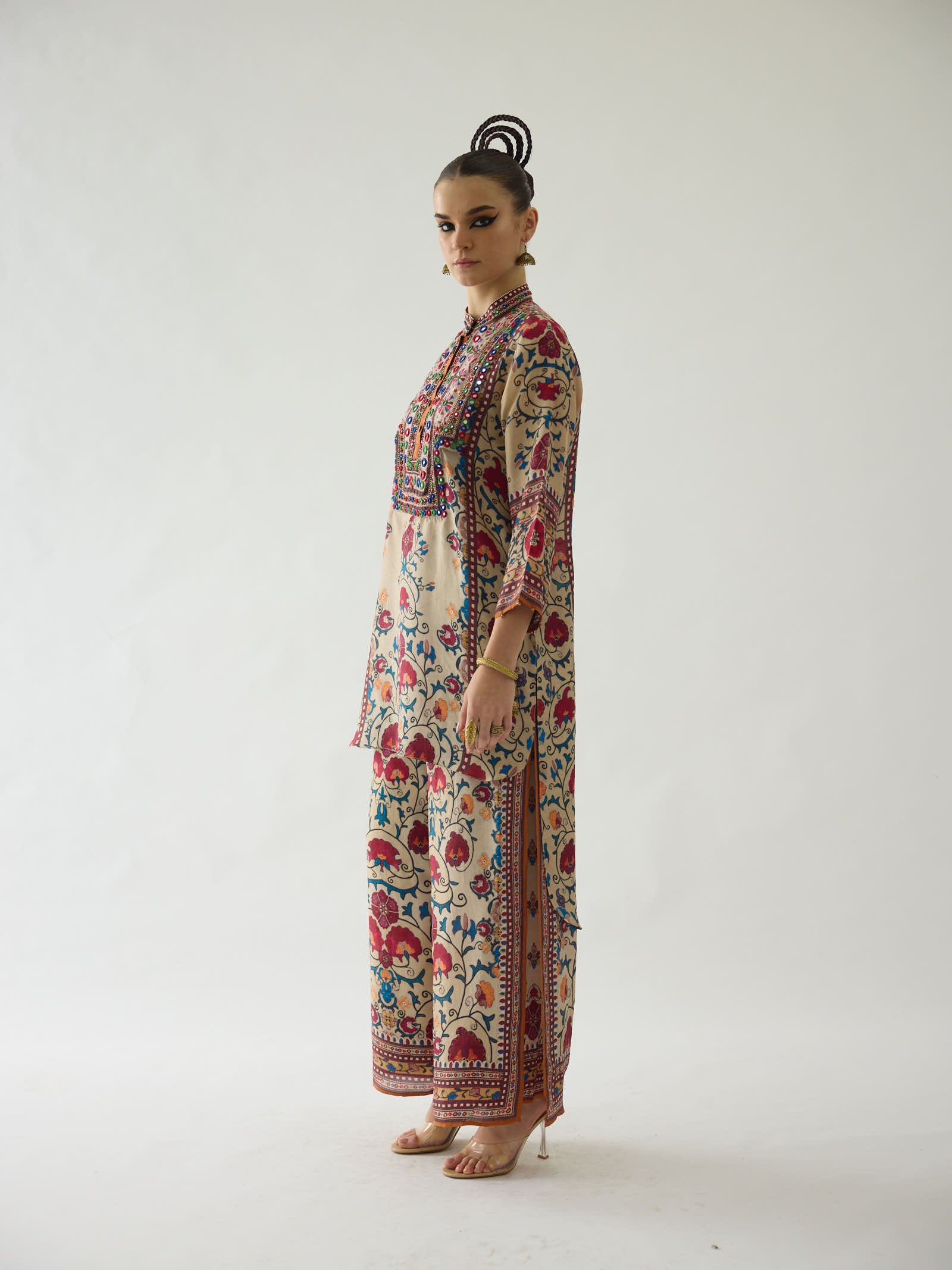 Bukhara Taupe Baaka - Gloria Tunic Set