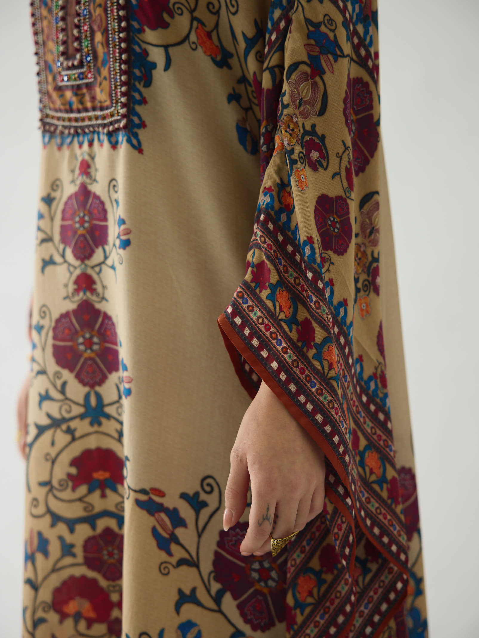 Bukhara Taupe Sharifa Kaftaan Dress