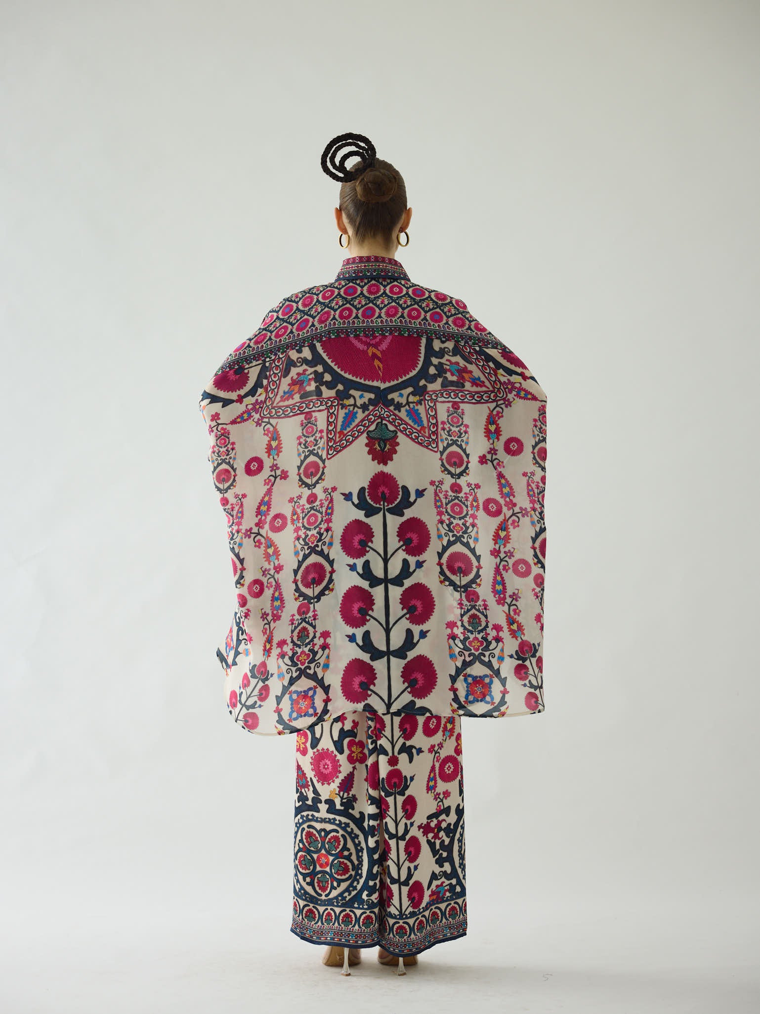 Bukhara Raspberry Kamara Tunic Set