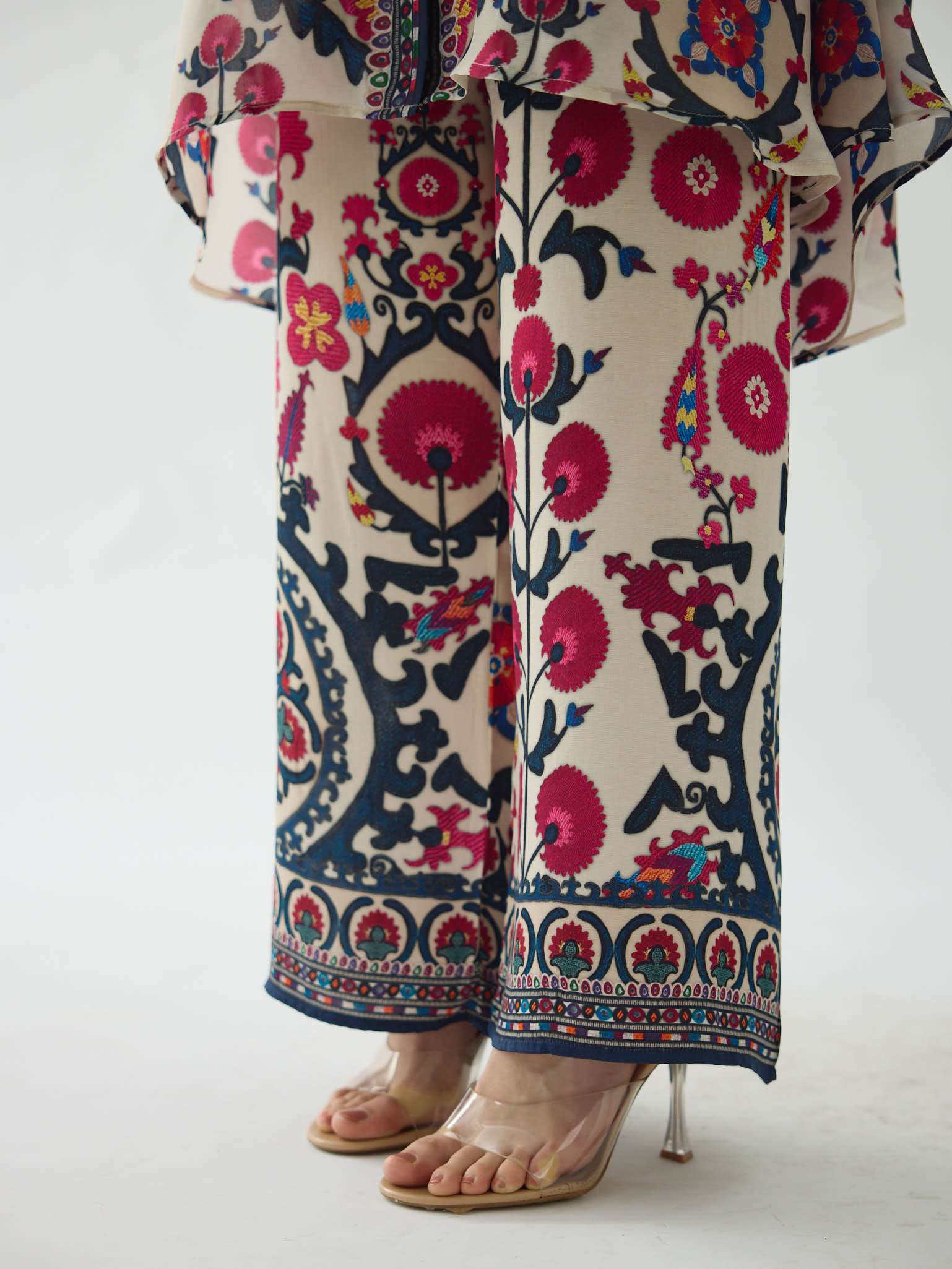 Bukhara Raspberry Kamara Tunic Set