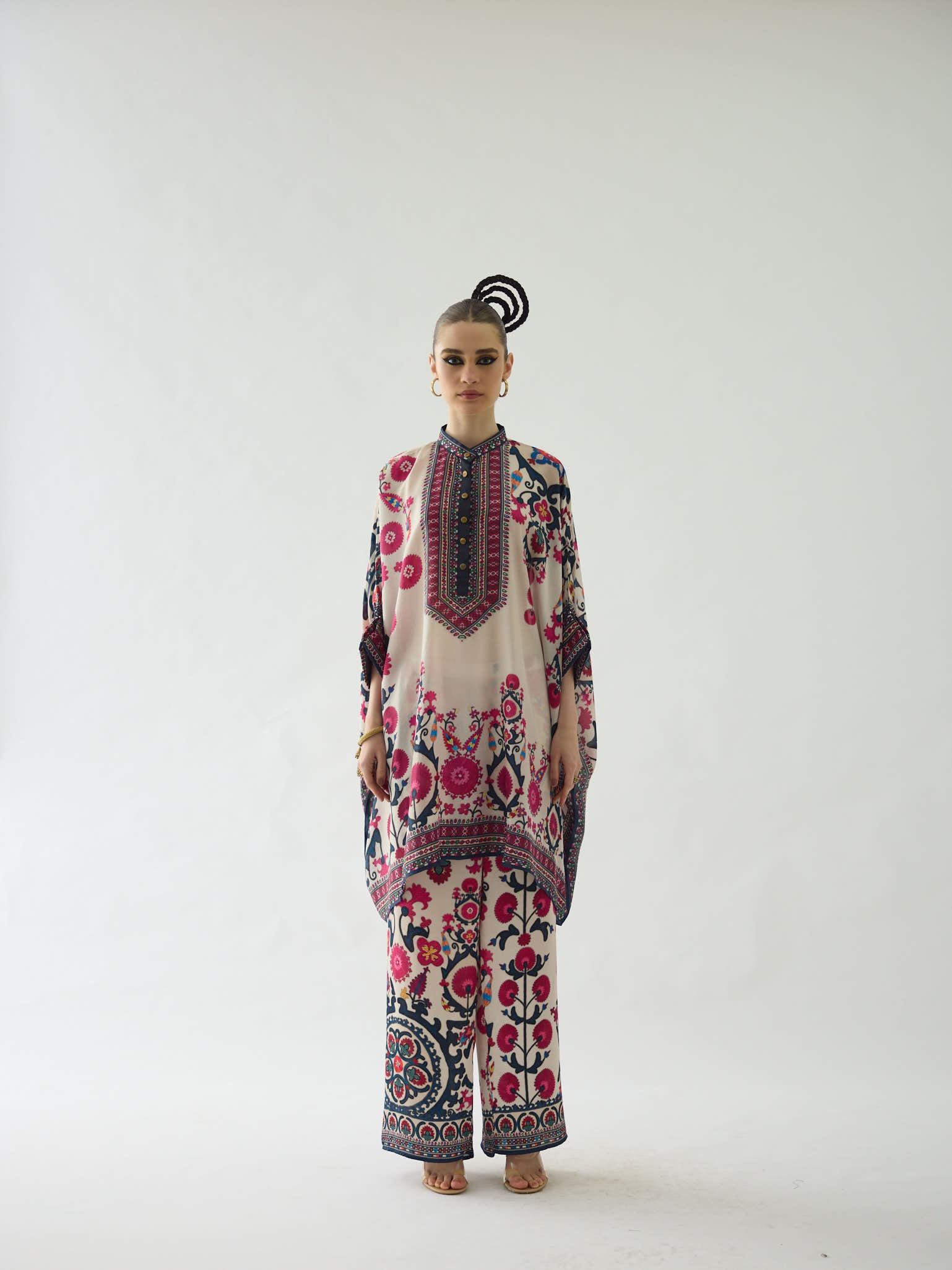 Bukhara Raspberry Chanel 36" Tunic Set