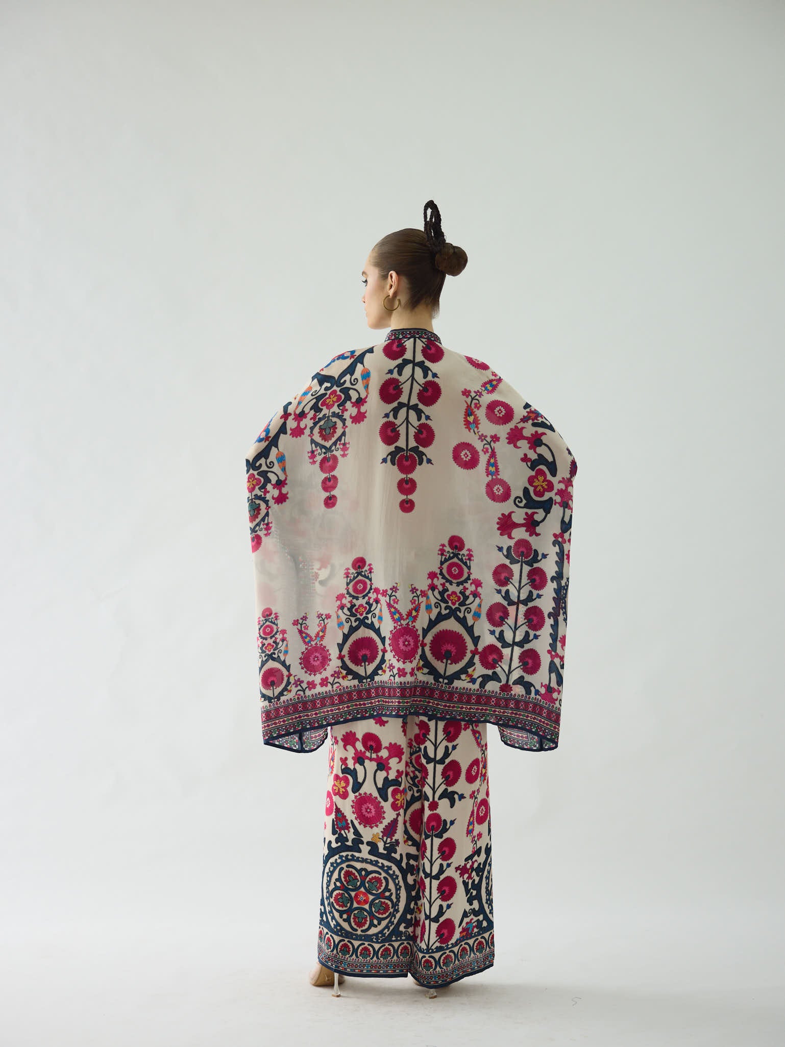 Bukhara Raspberry Chanel 36" Tunic Set