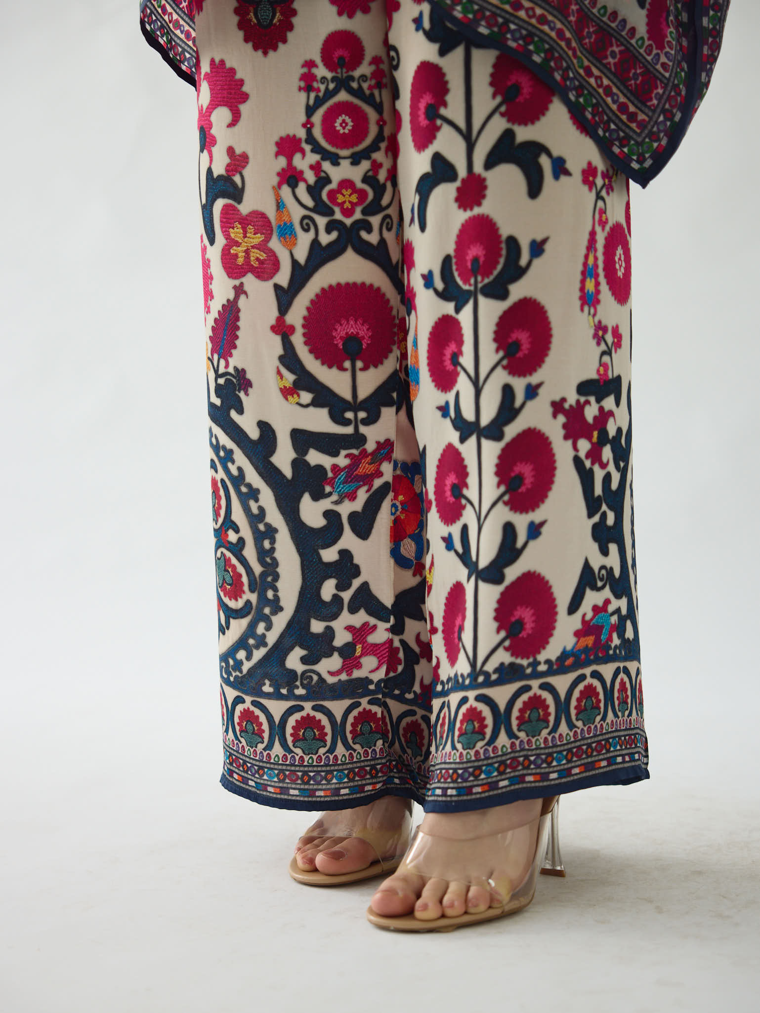 Bukhara Raspberry Chanel 36" Tunic Set