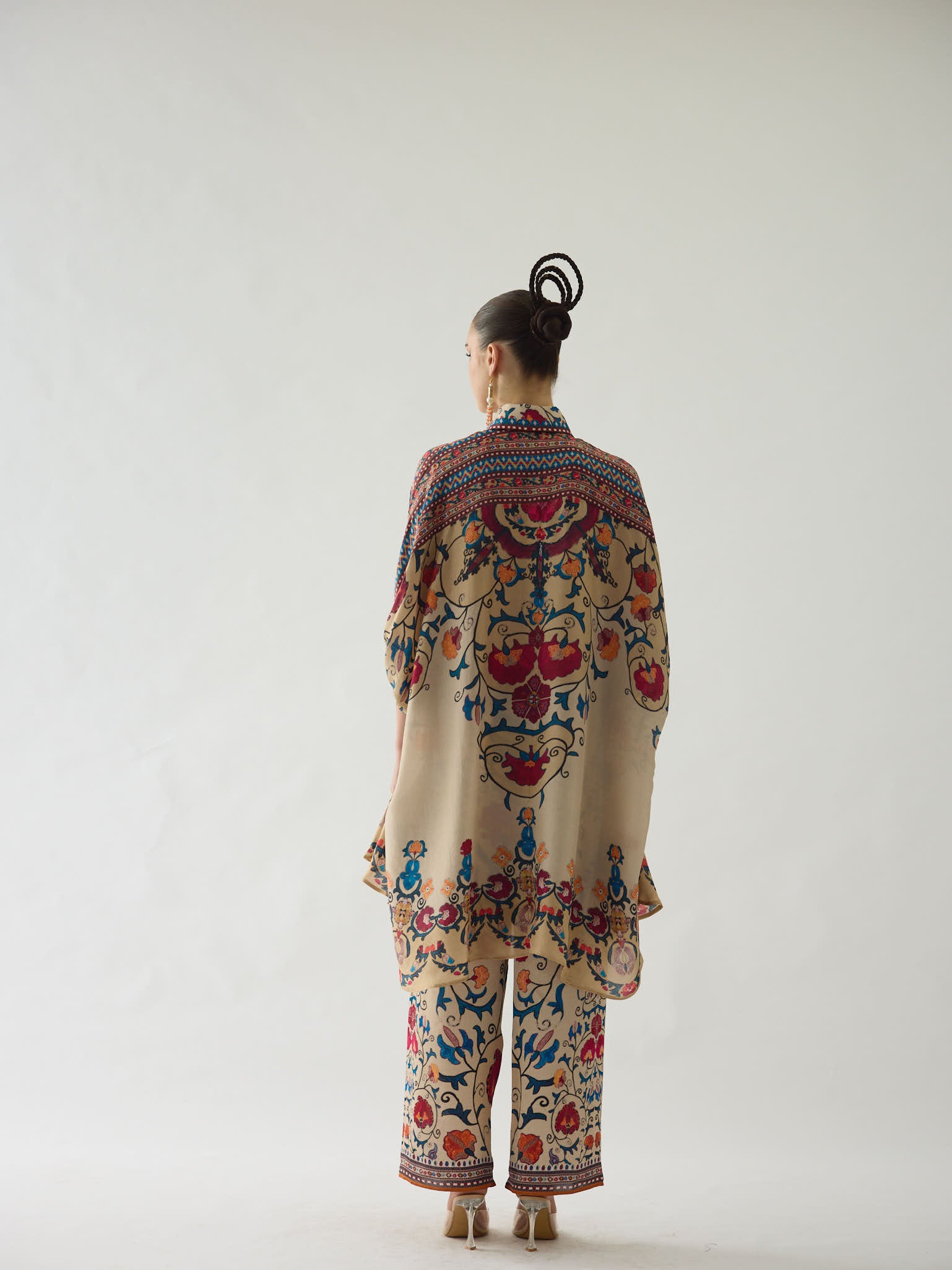 Bukhara Taupe Kamara Tunic Set