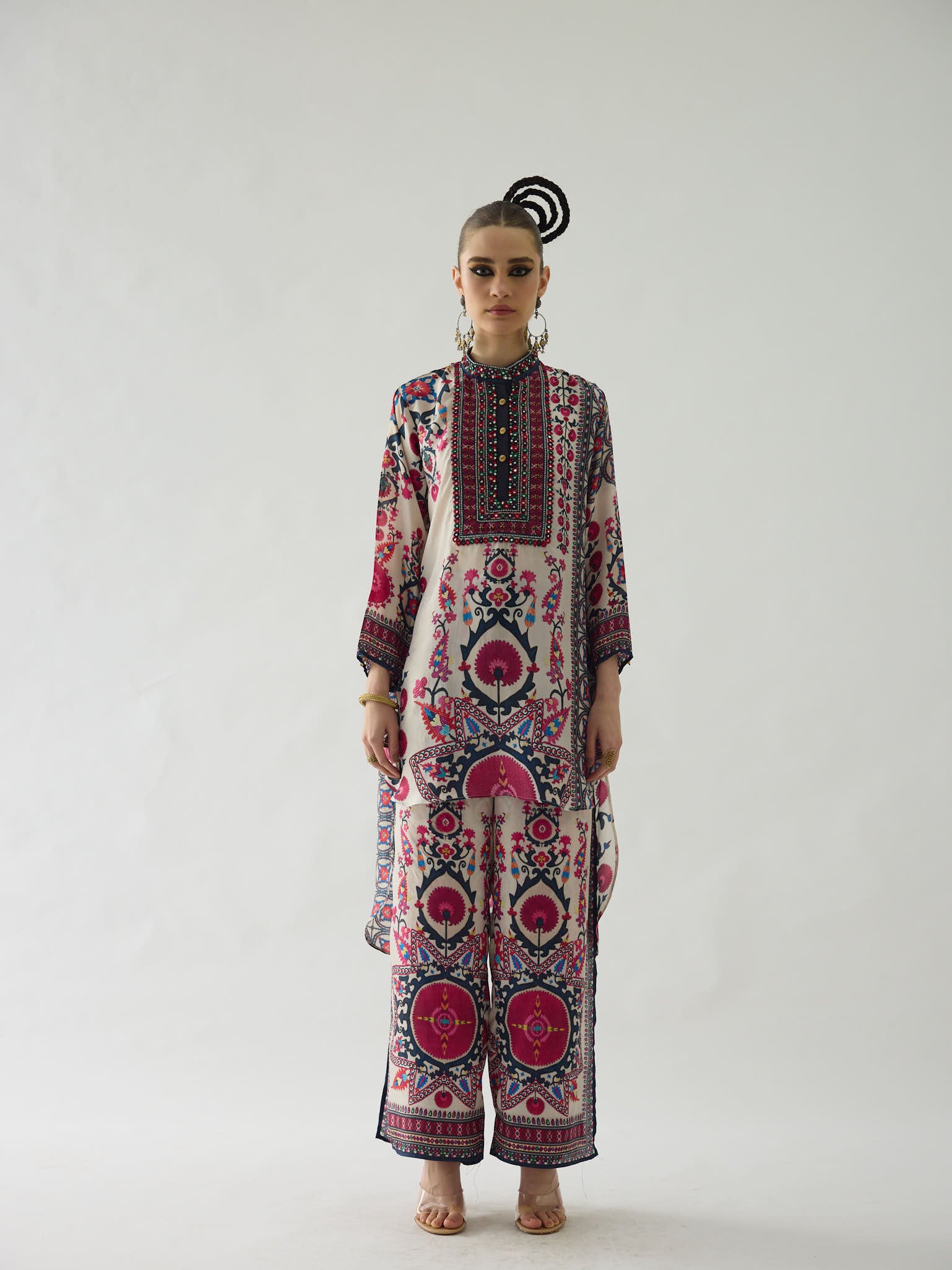 Bukhara Raspberry Baaka - Gloria Tunic Set