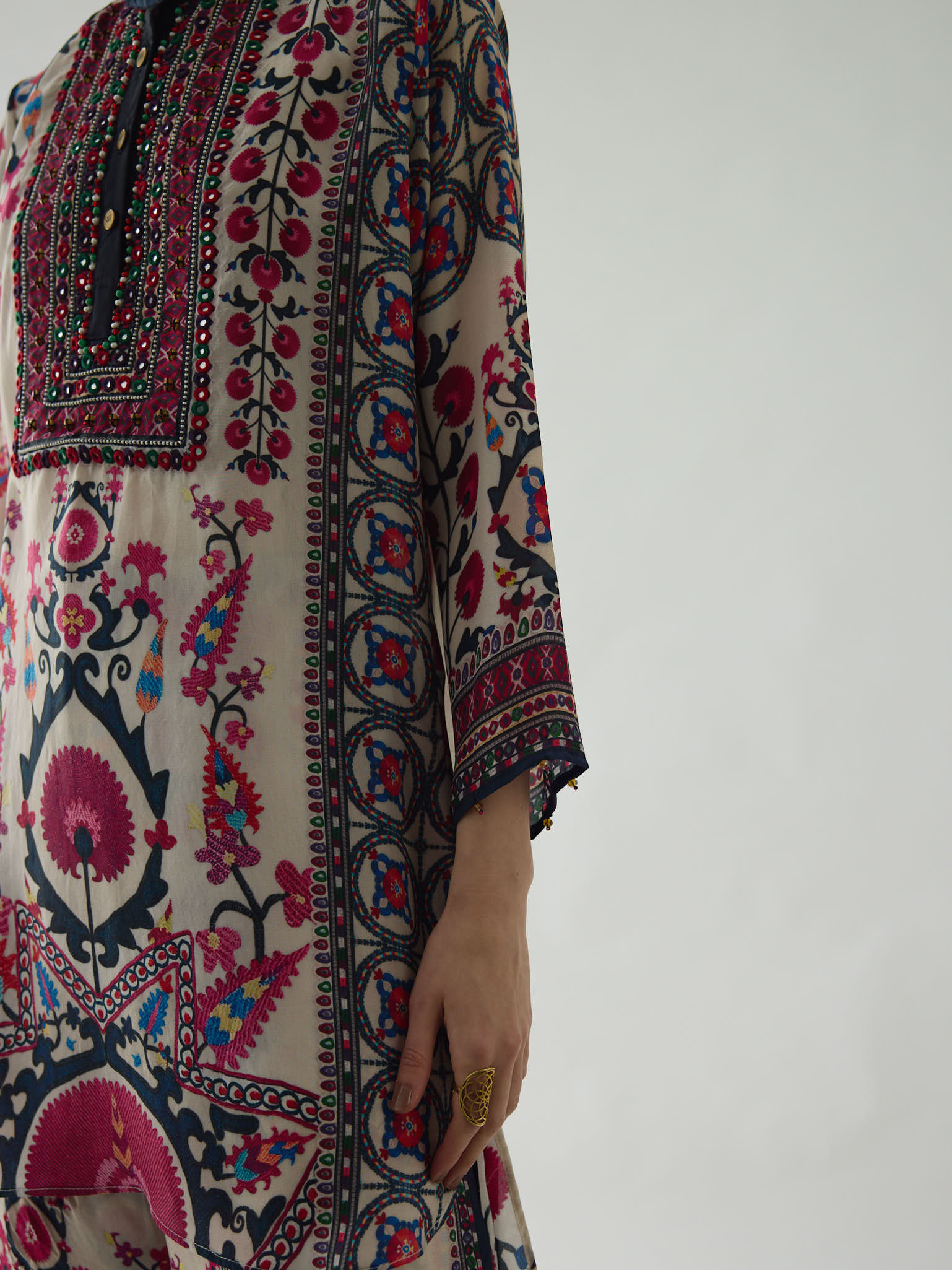 Bukhara Raspberry Baaka - Gloria Tunic Set