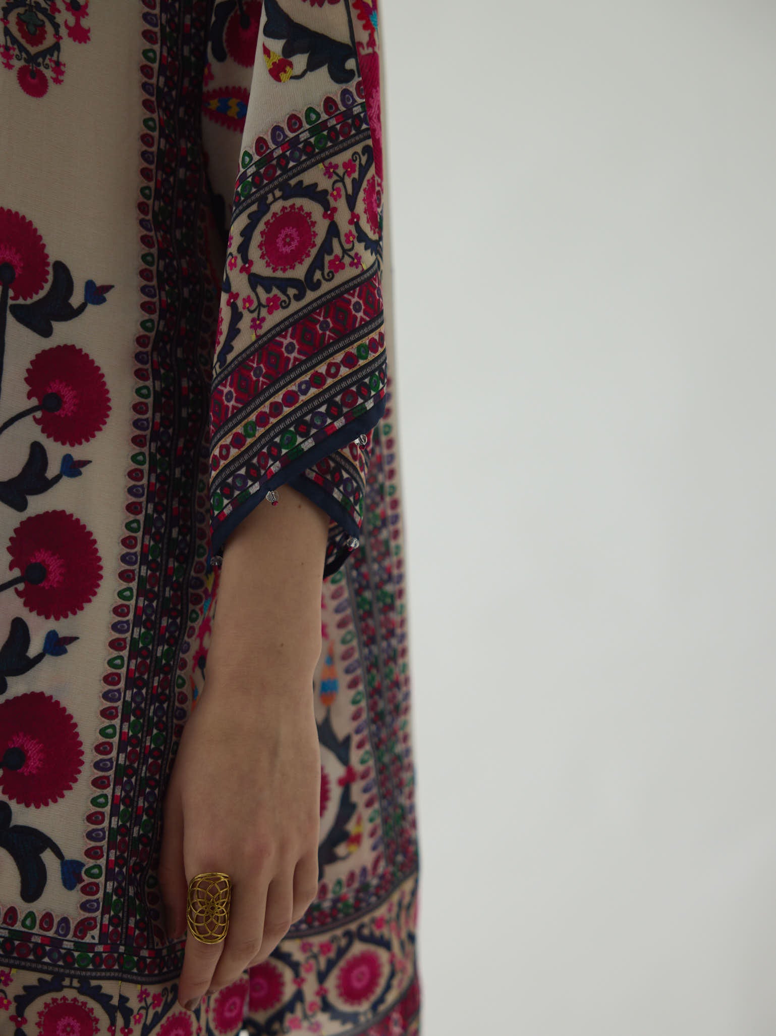 Bukhara Raspberry Ghazal Tunic Set