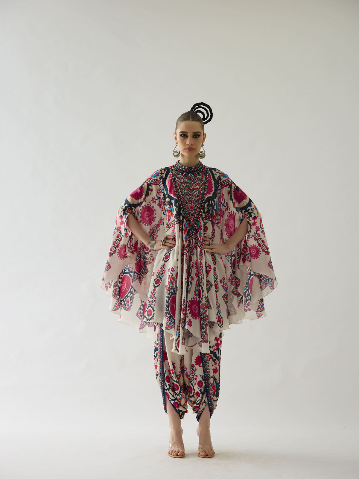 Bukhara Raspberry Farah Cape Set Deval Store