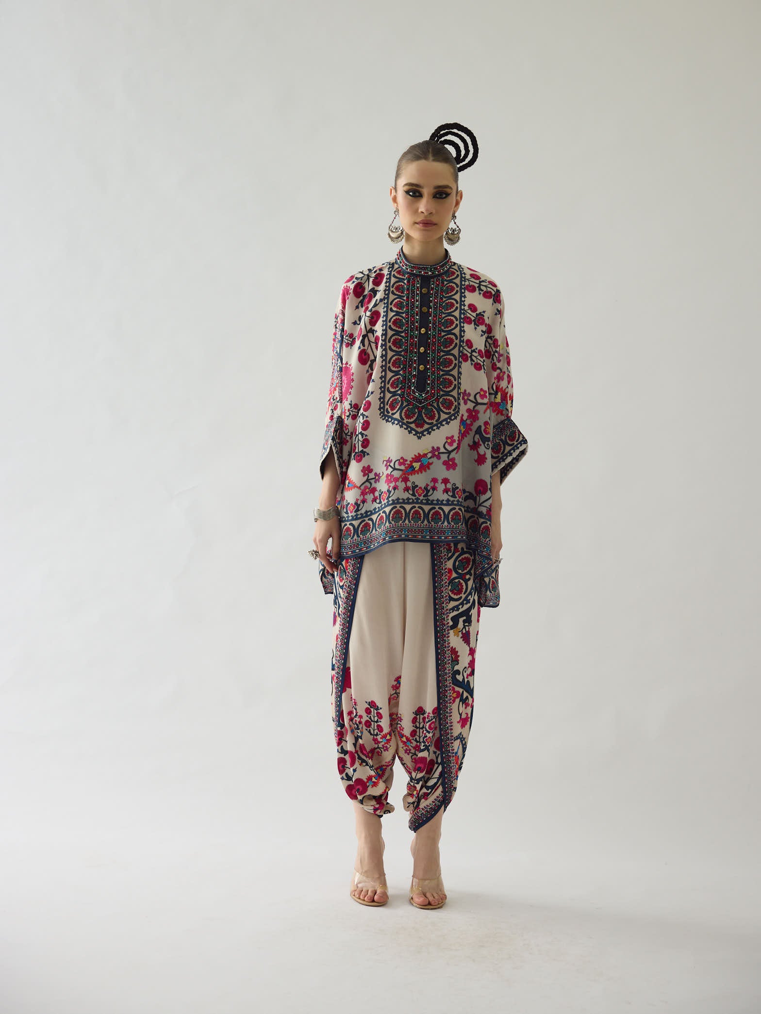 Bukhara Raspberry Chanel - Sonth Tunic Set
