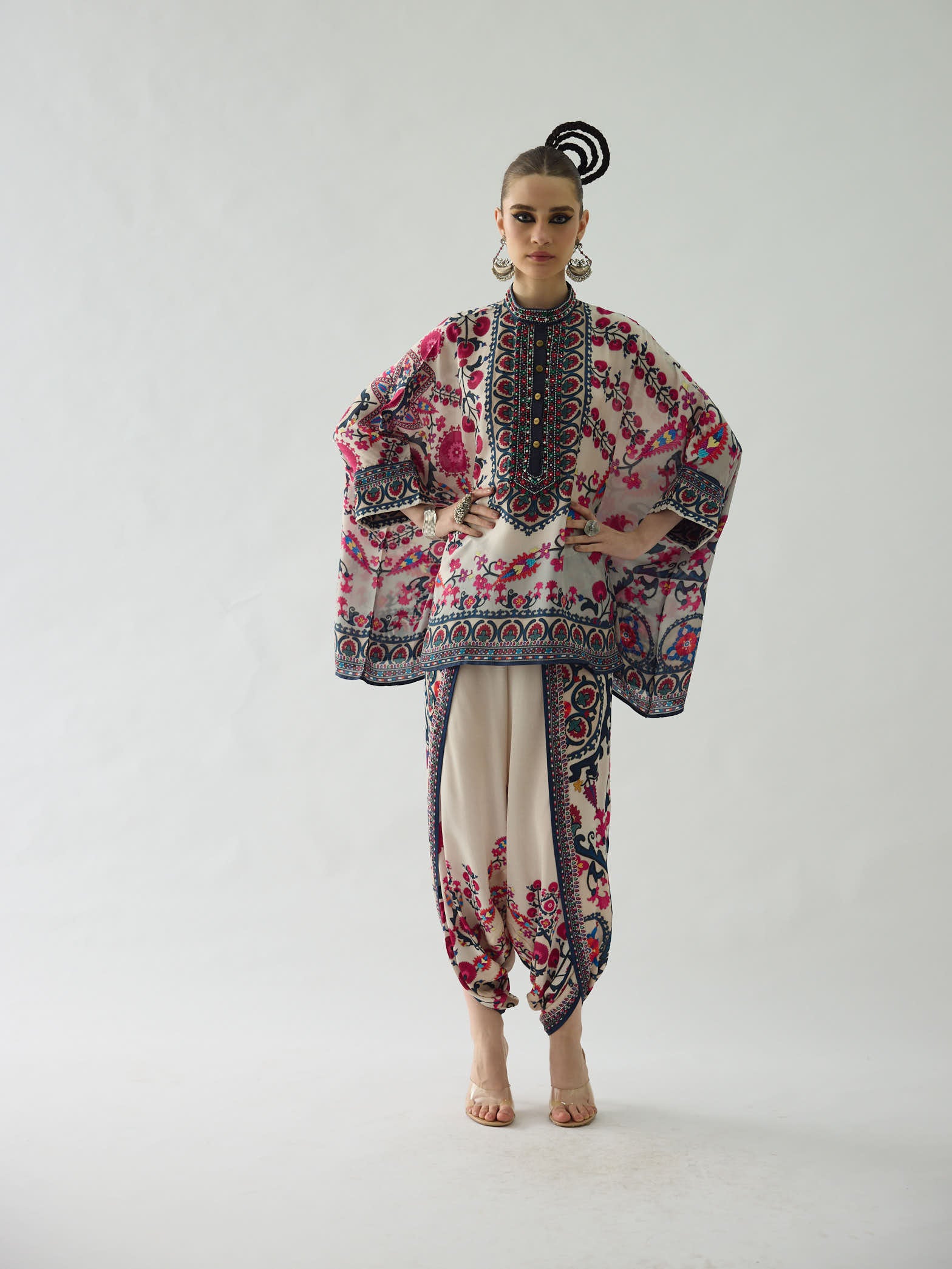 Bukhara Raspberry Chanel - Sonth Tunic Set